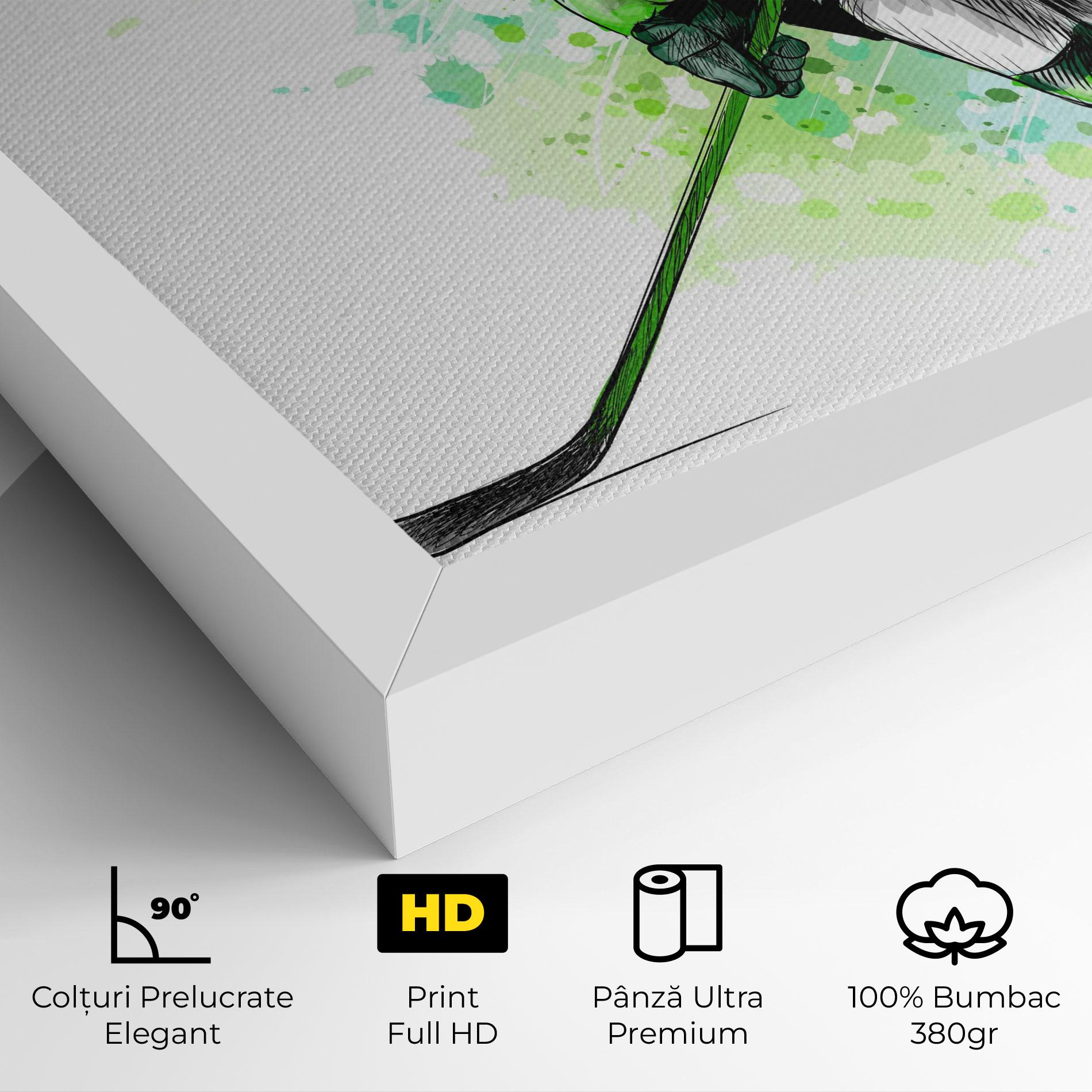 Tablou Canvas Green Hockey mockup 4