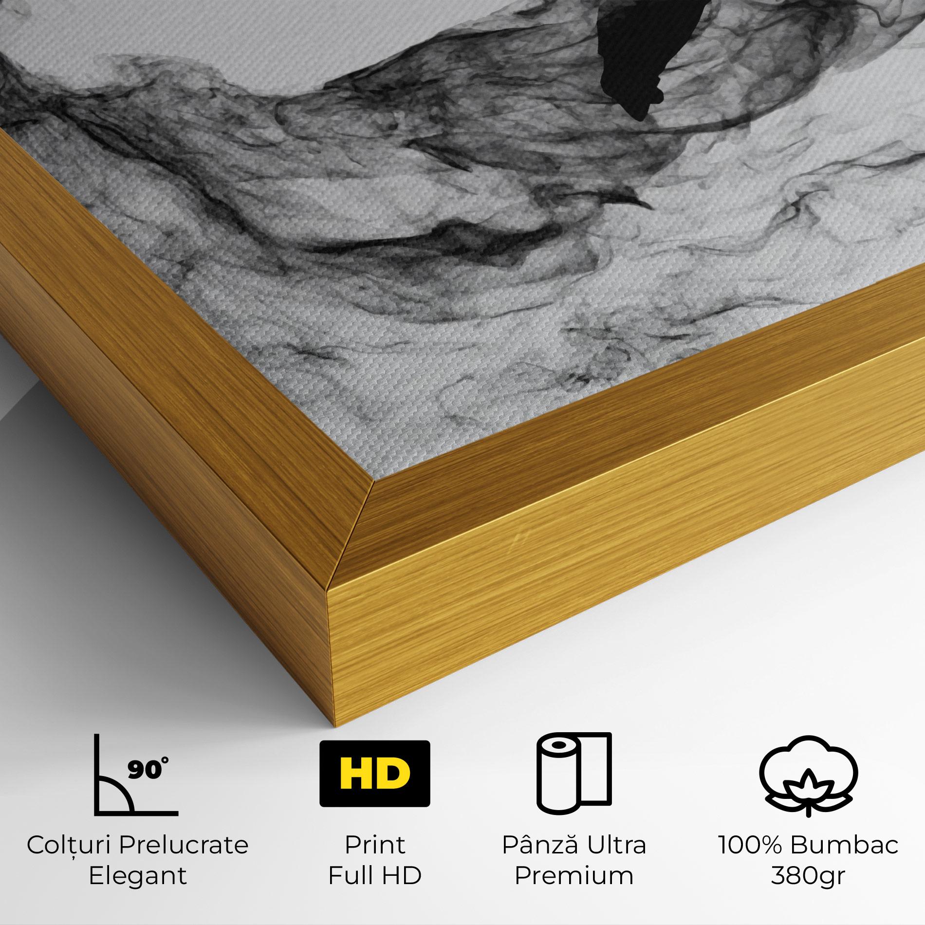 Tablou Canvas Black Smoke Hockey mockup 4