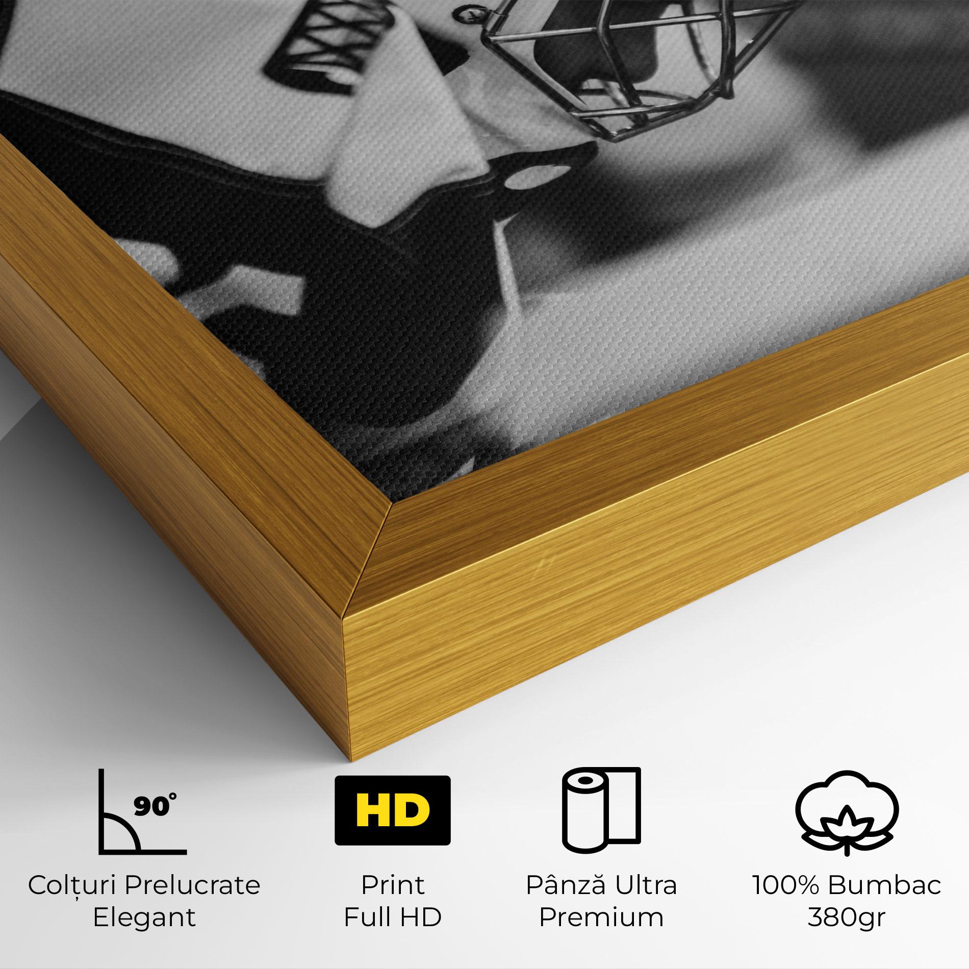 Tablou Canvas Black White Hockey mockup 4