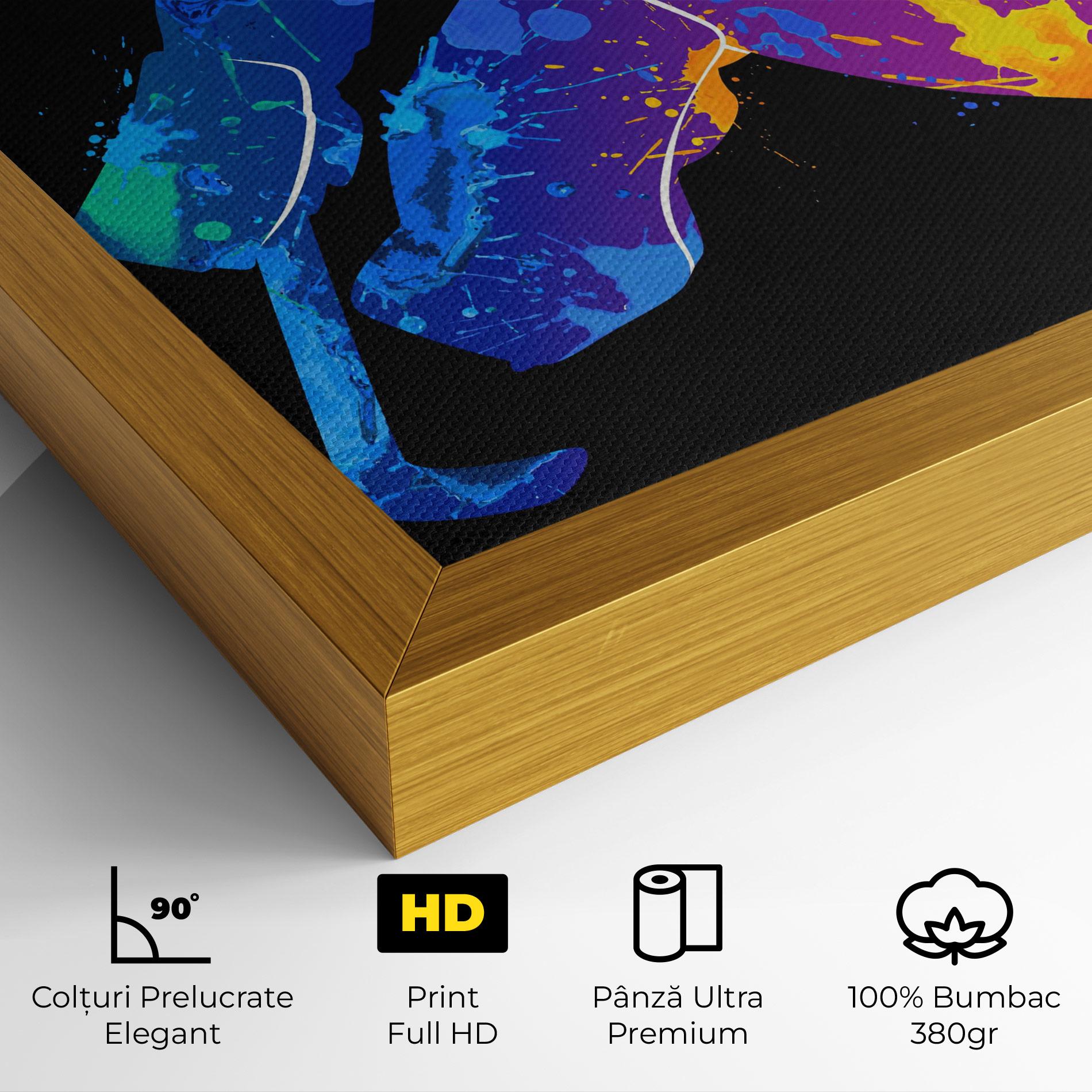 Tablou Canvas Blue Purple Hockey mockup 4