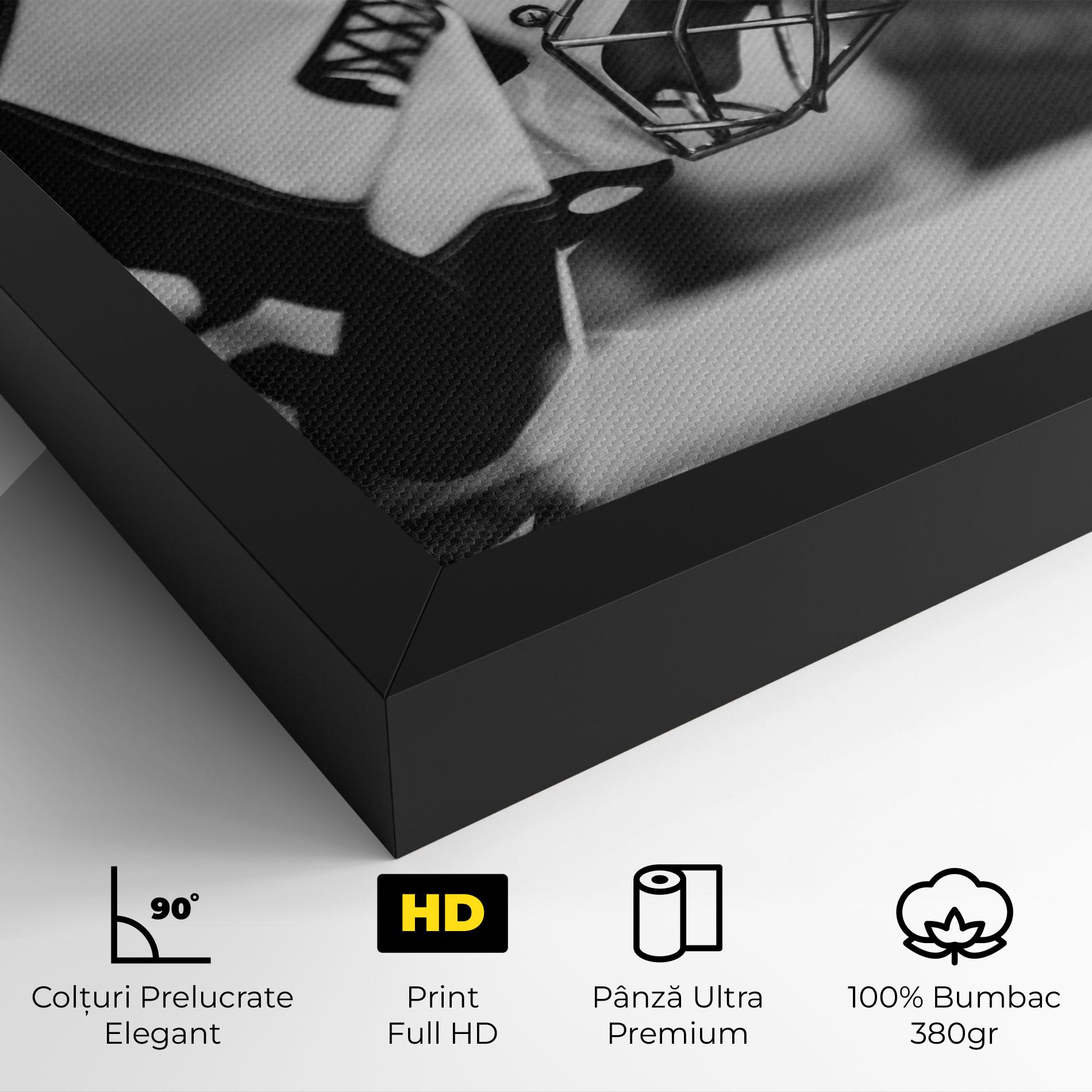 Tablou Canvas Black White Hockey mockup 4