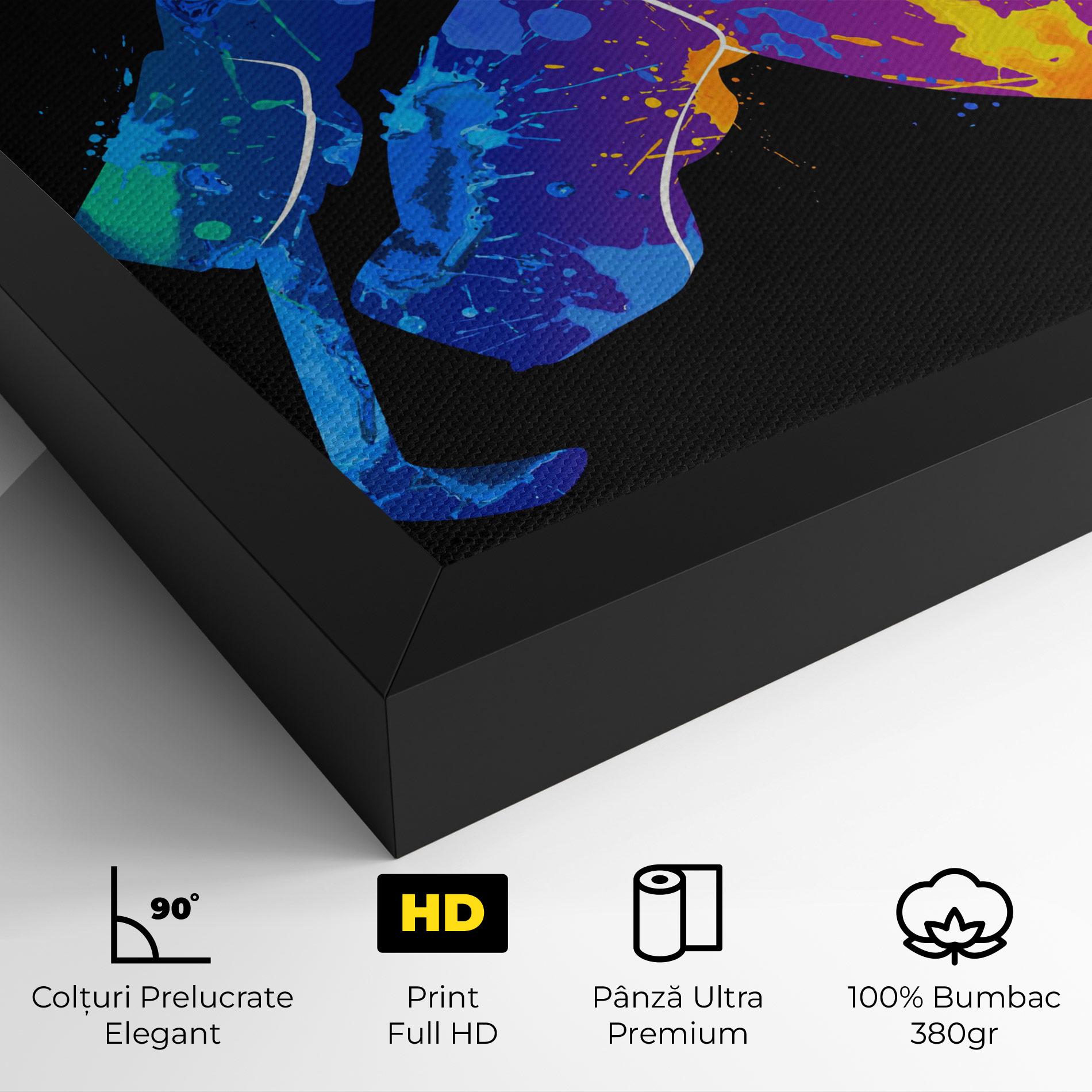 Tablou Canvas Blue Purple Hockey mockup 4