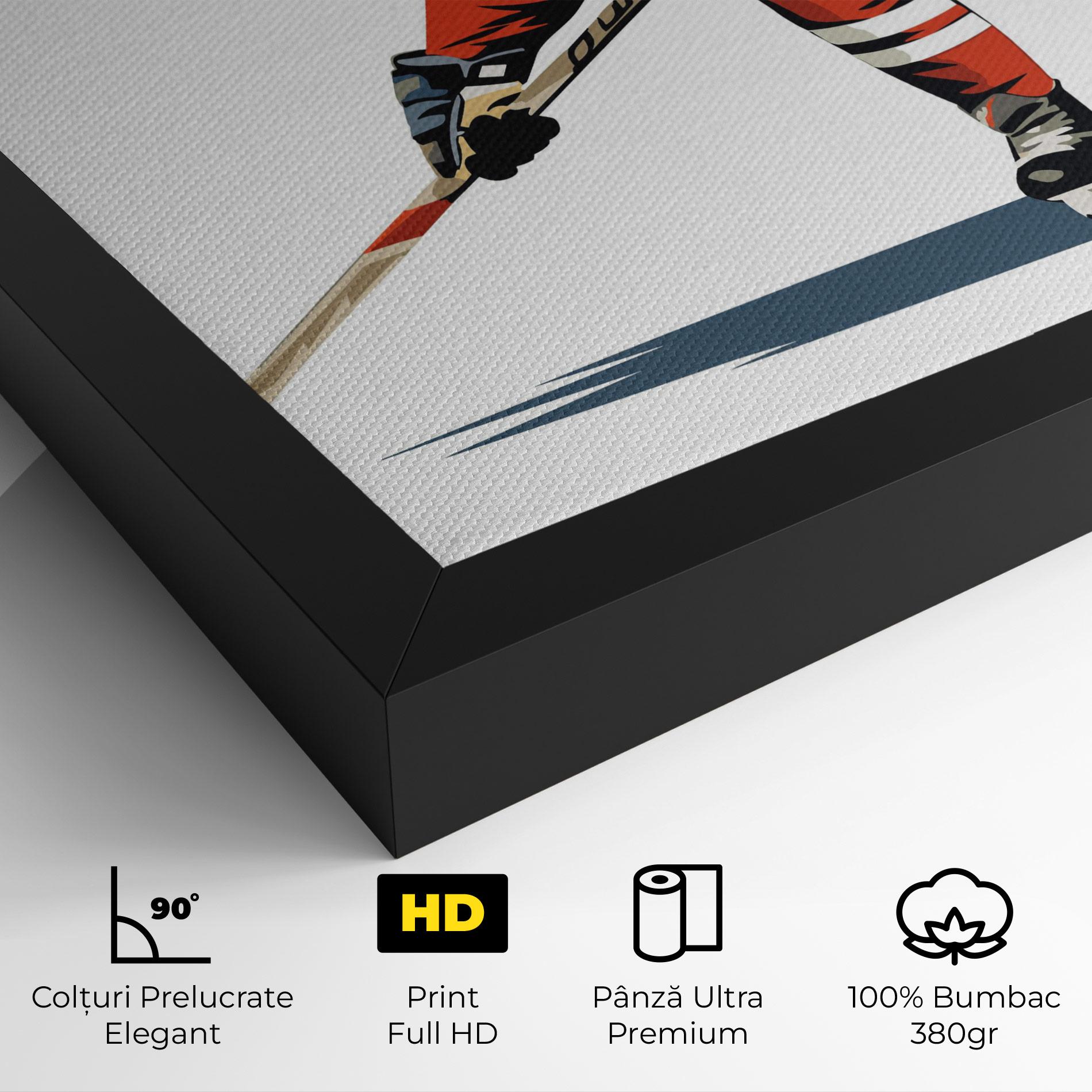 Tablou Canvas Hockey Orange Player mockup 4