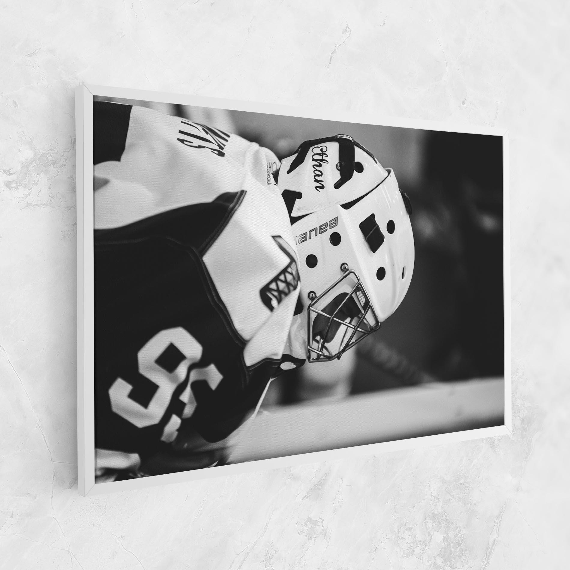 Tablou Canvas Black White Hockey mockup 1