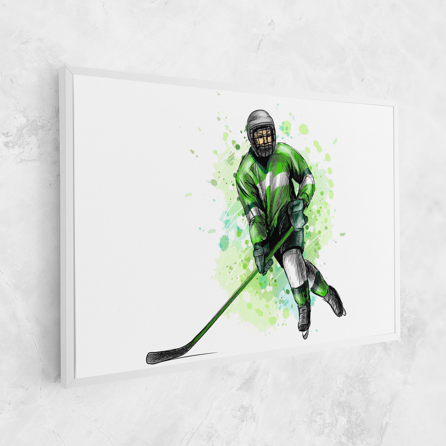 Tablou Canvas Green Hockey mockup 1