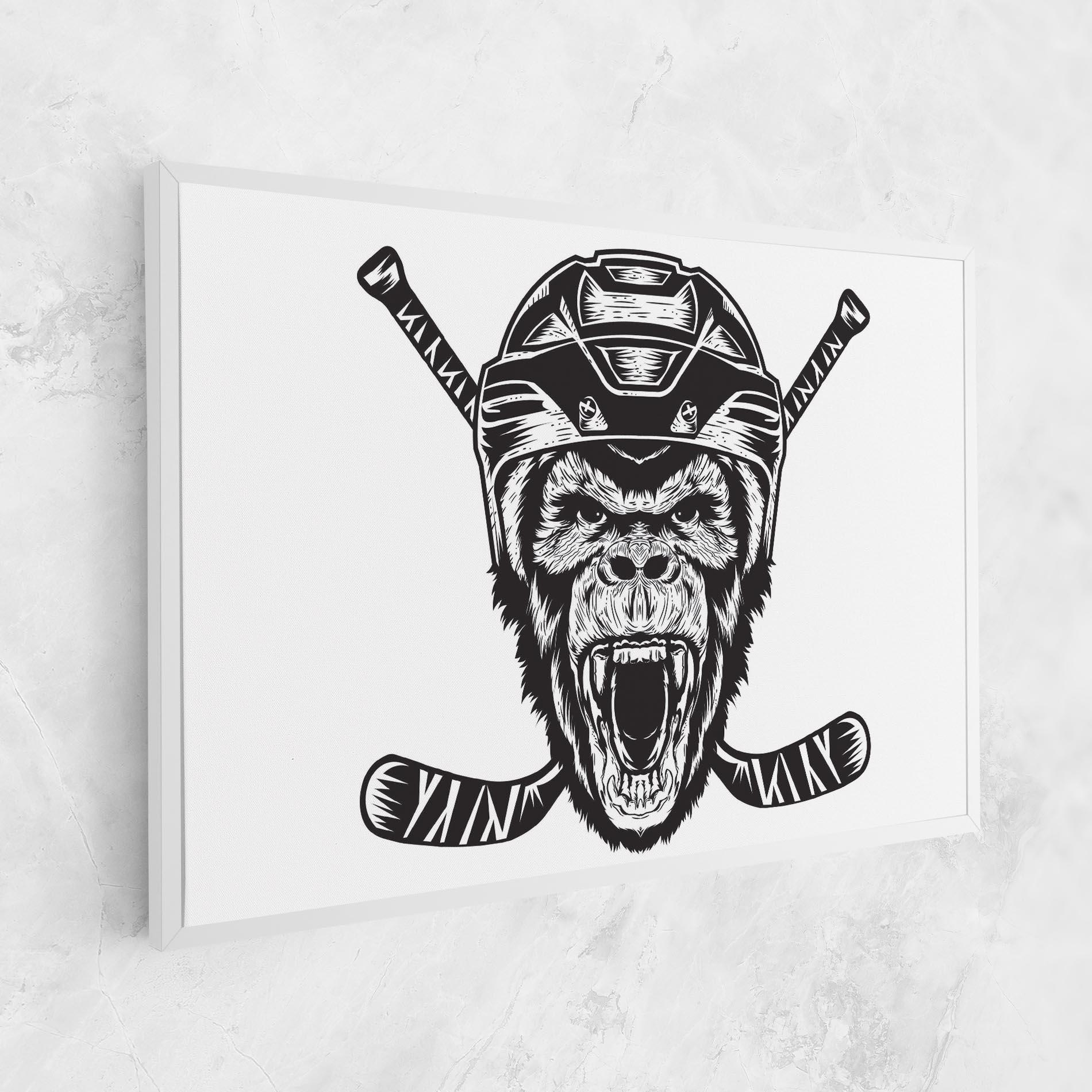 Tablou Canvas Monkey Hockey mockup 1