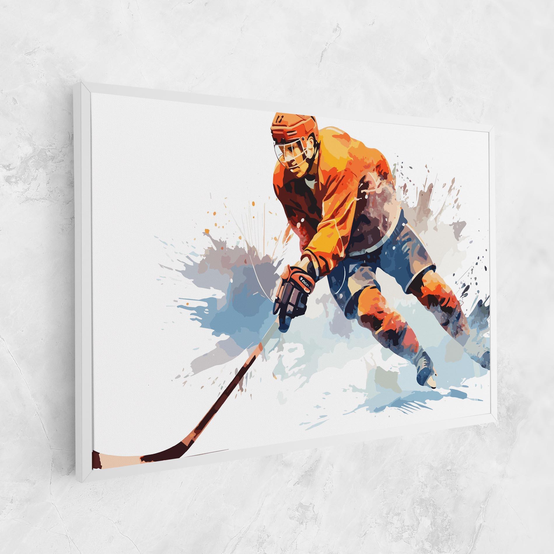 Tablou Canvas Orange Hockey mockup 1