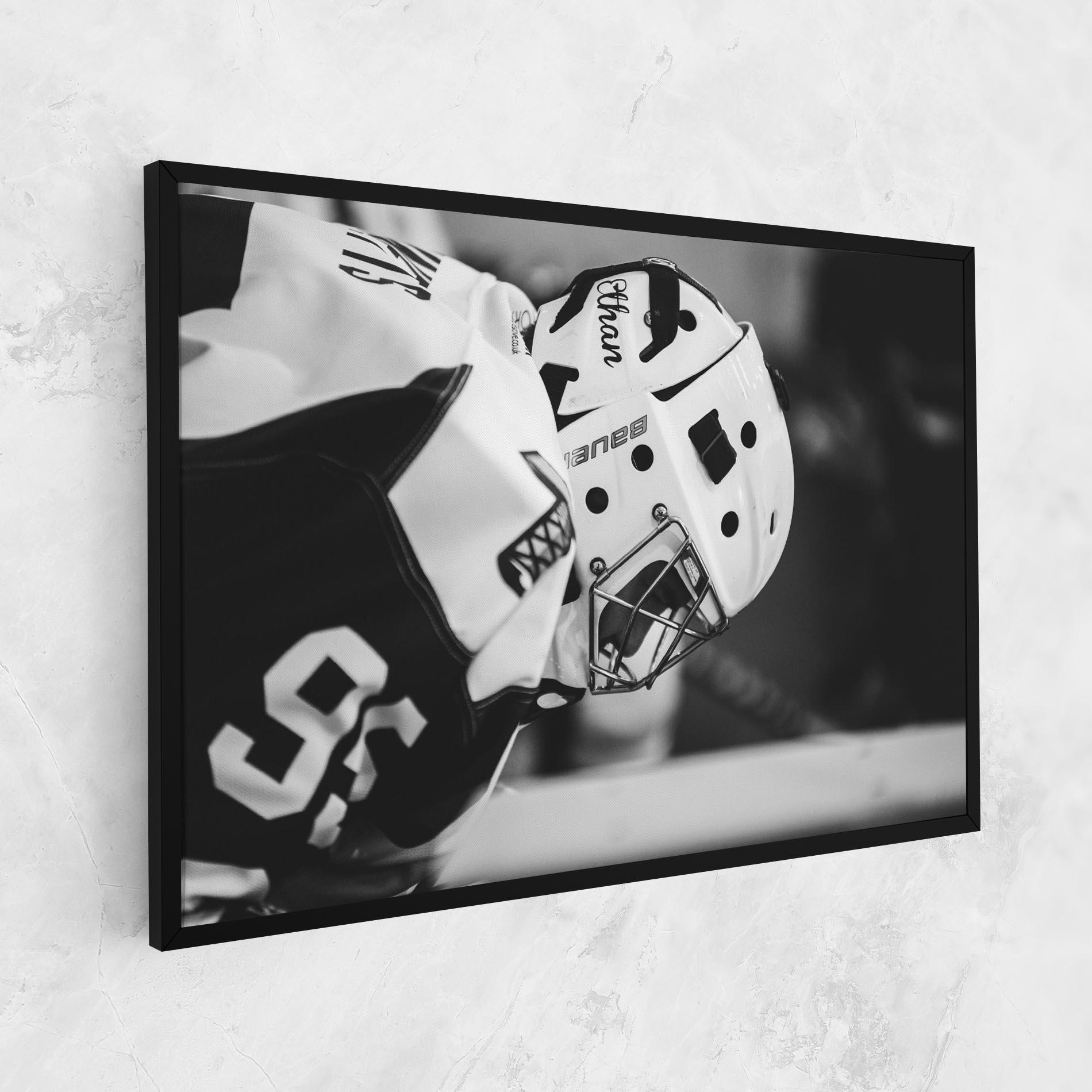 Tablou Canvas Black White Hockey mockup 1