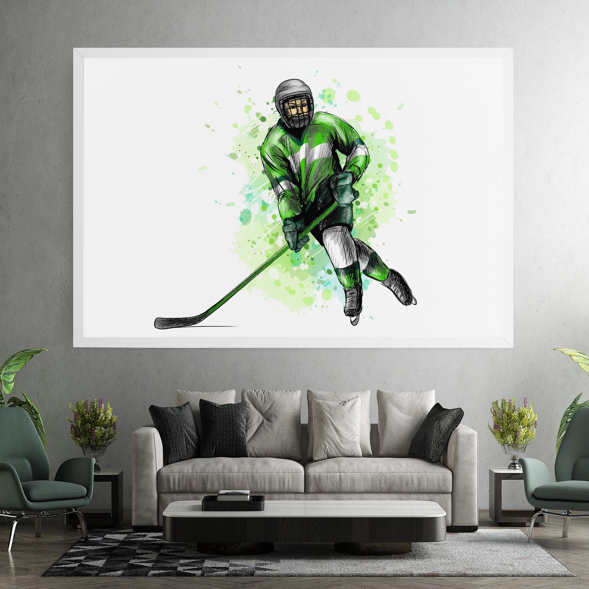 Tablou Canvas Green Hockey mockup 7