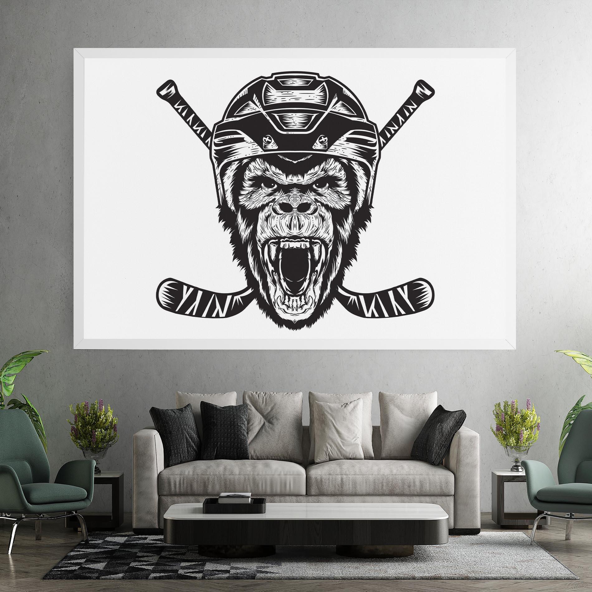 Tablou Canvas Monkey Hockey mockup 7