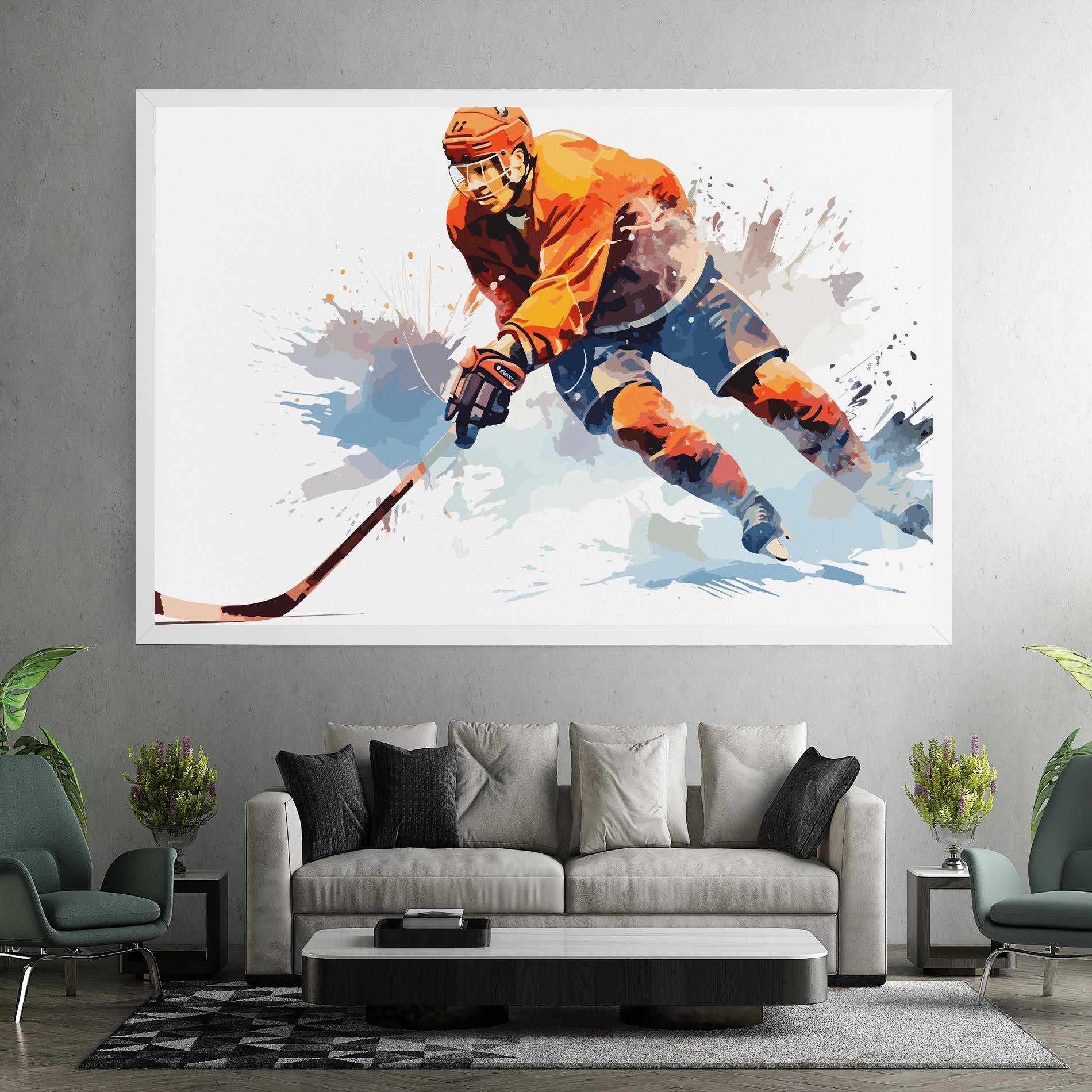 Tablou Canvas Orange Hockey mockup 7
