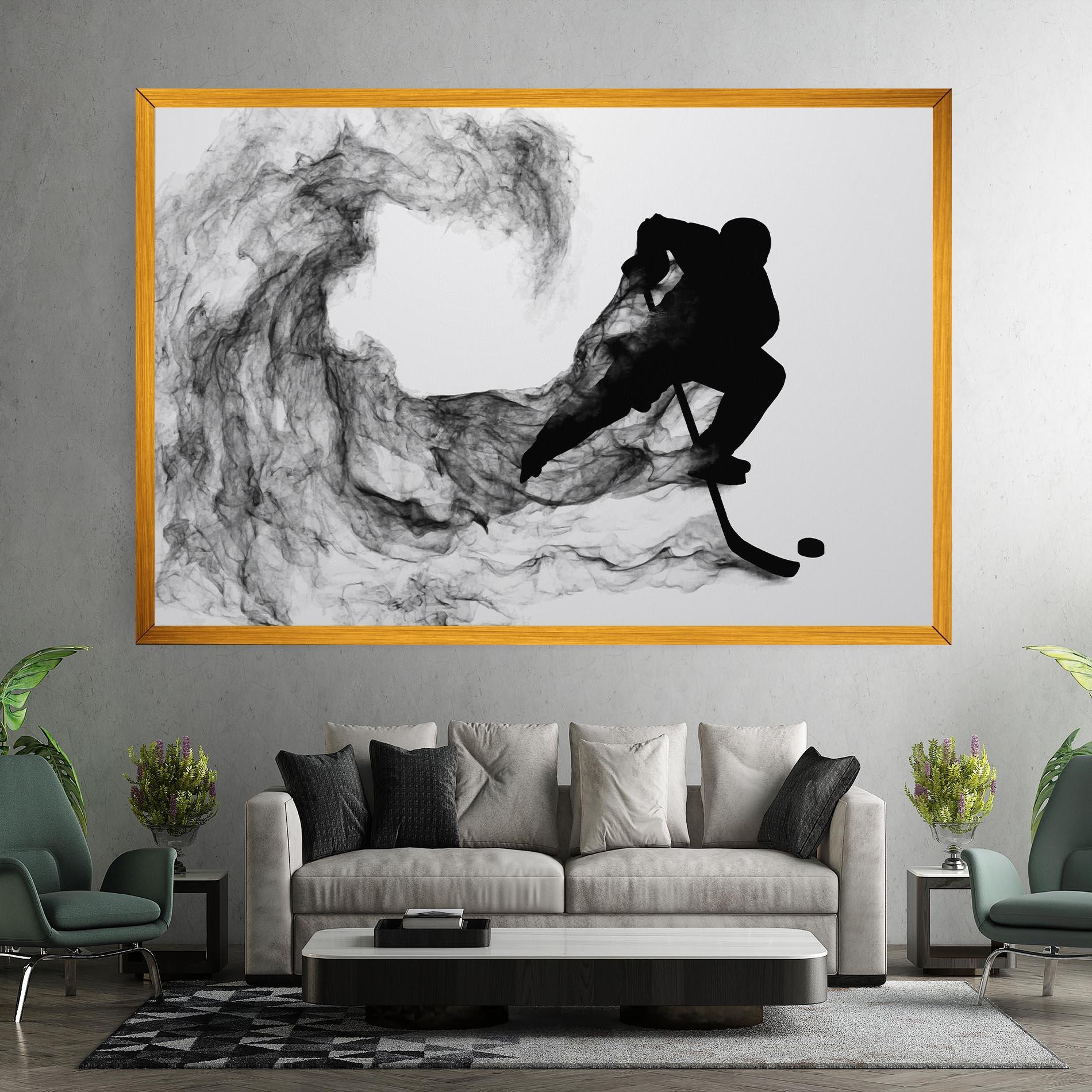 Tablou Canvas Black Smoke Hockey mockup 7