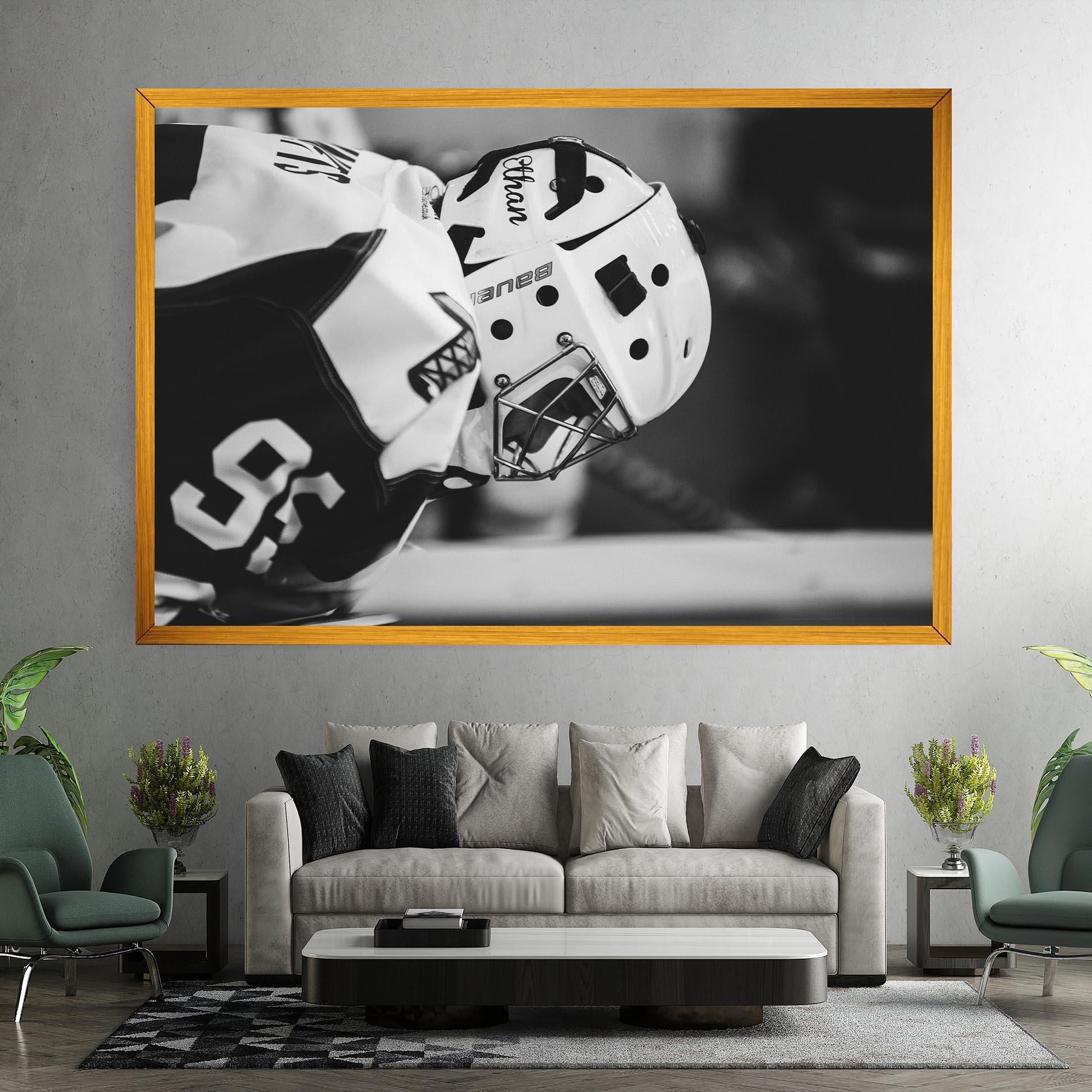 Tablou Canvas Black White Hockey mockup 7