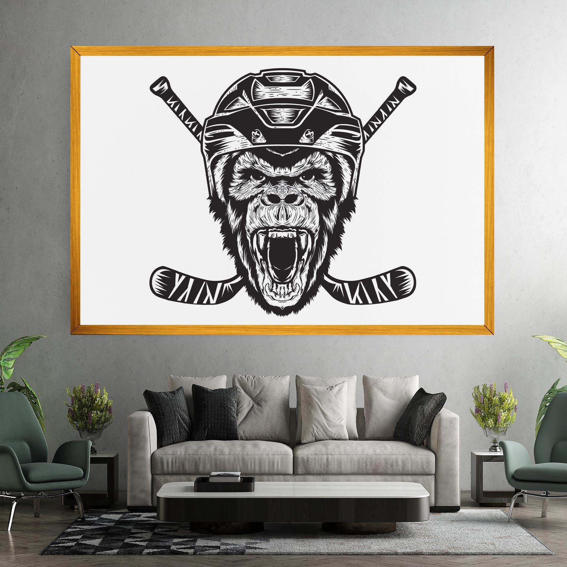Tablou Canvas Monkey Hockey mockup 7