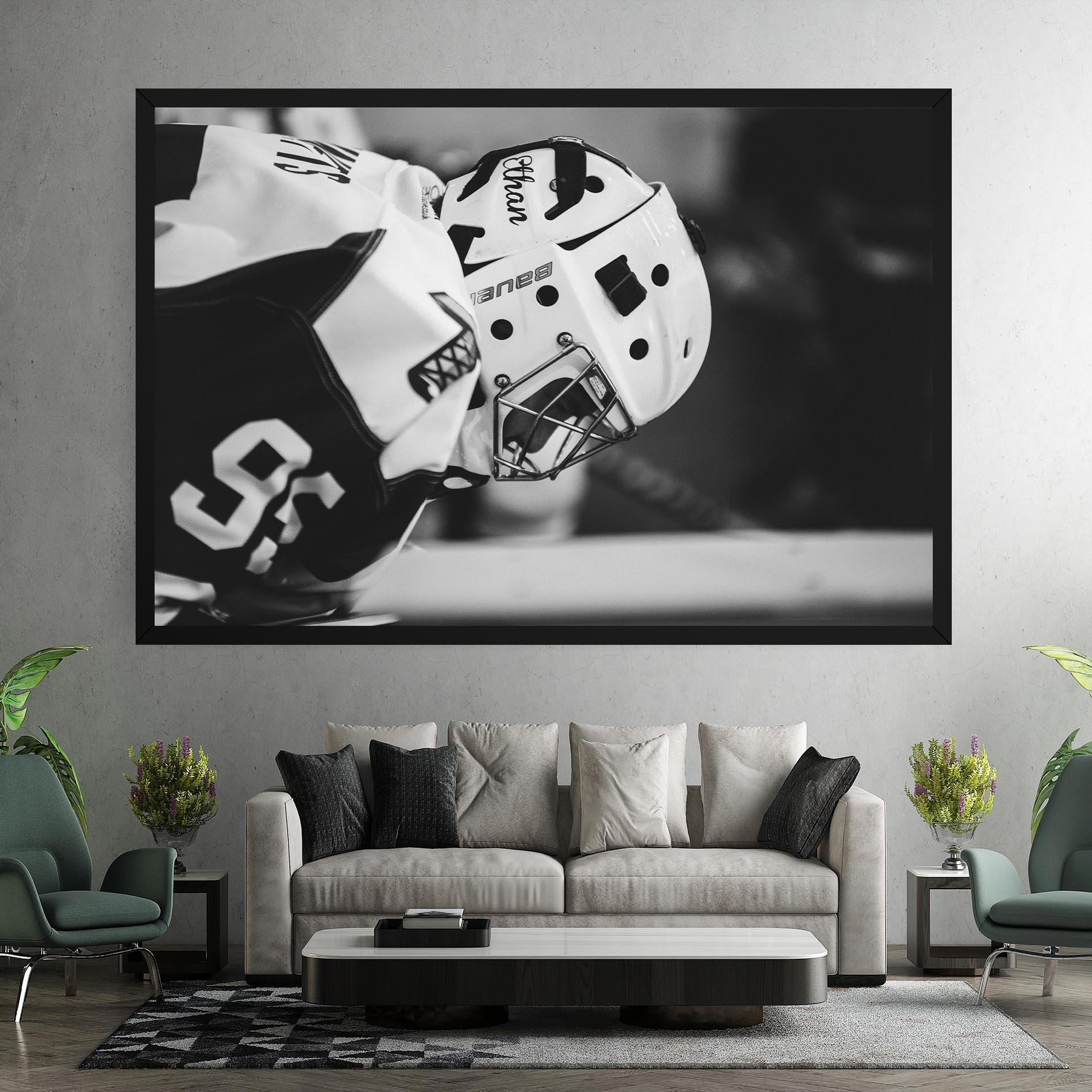 Tablou Canvas Black White Hockey mockup 7