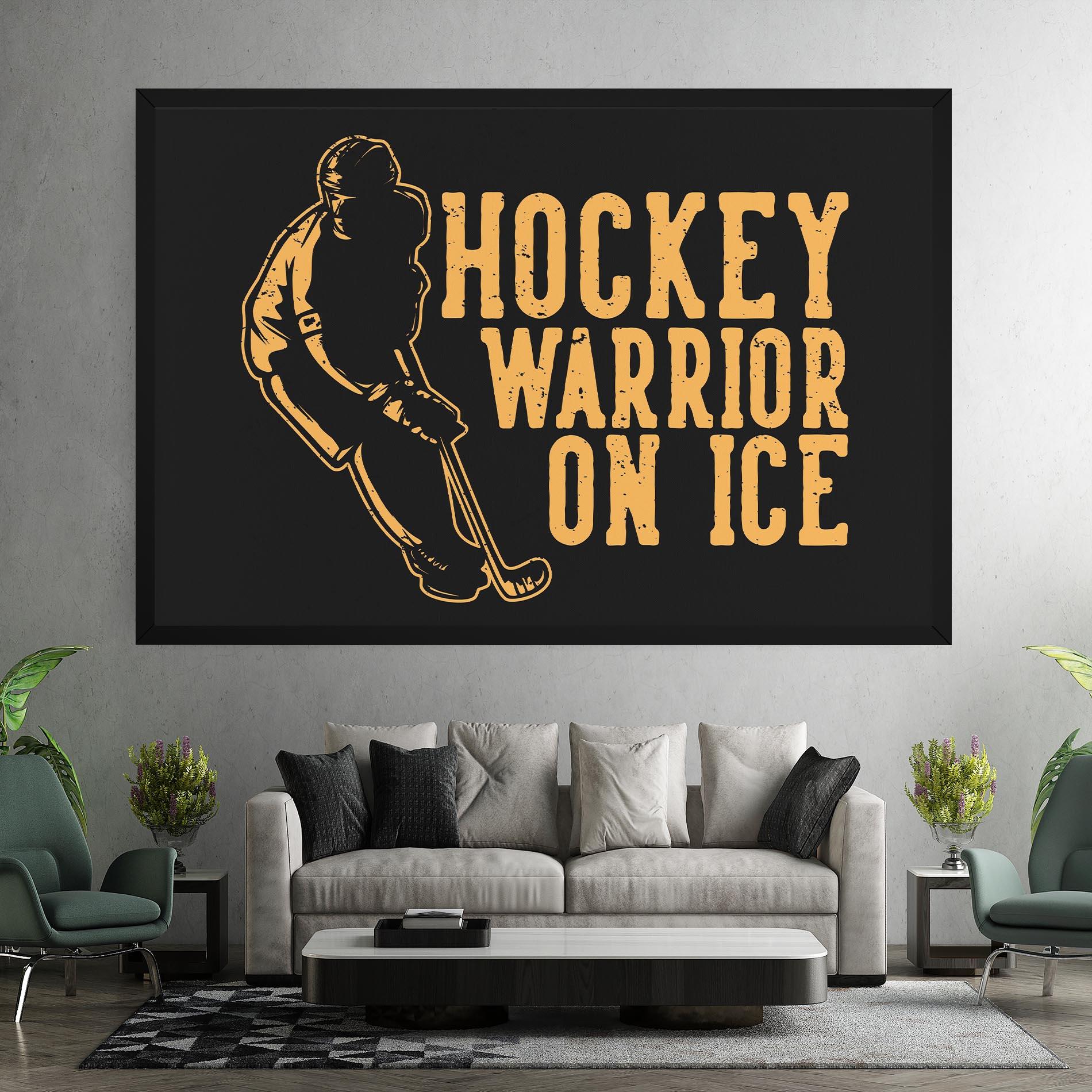 Tablou Canvas Hockey Worrior mockup 7