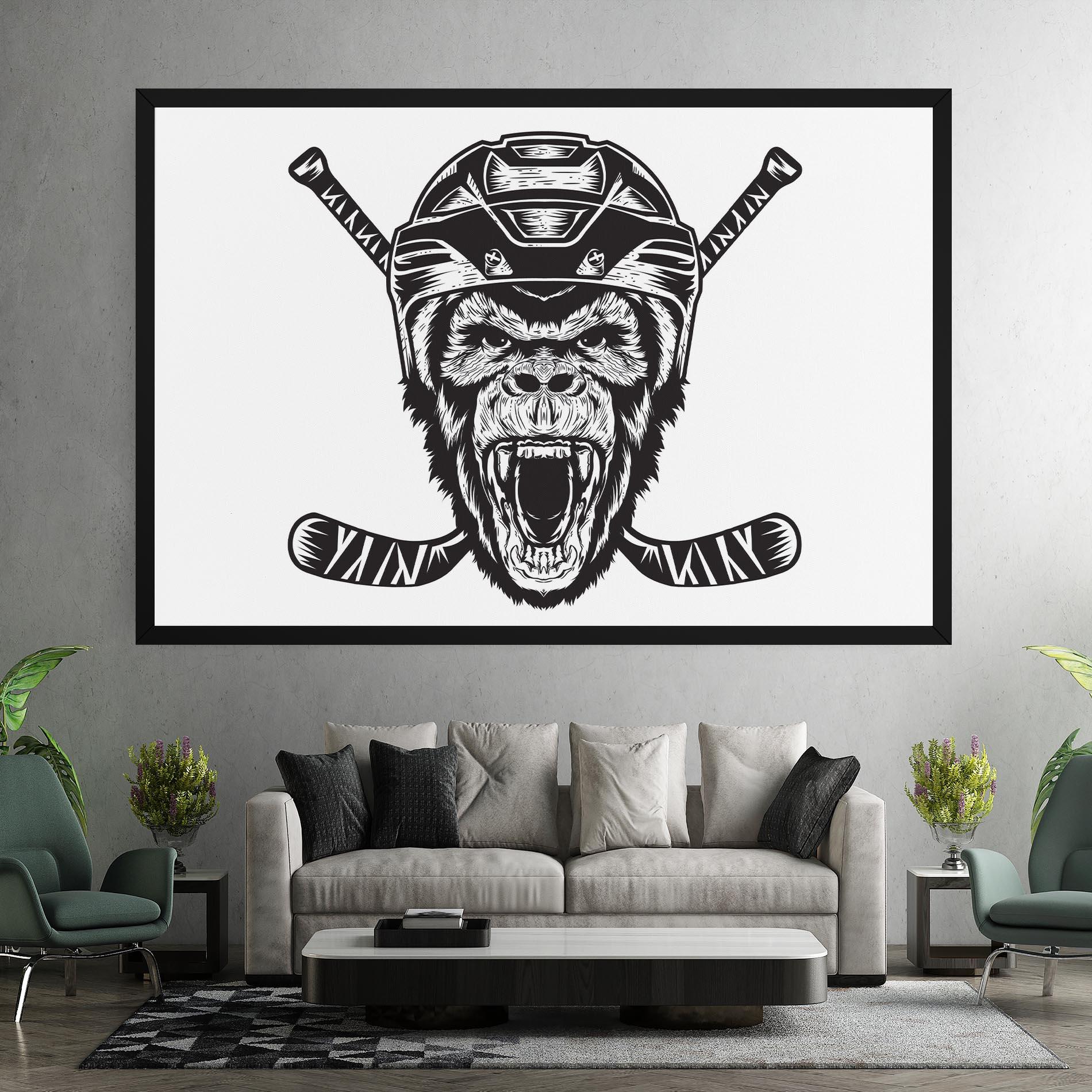 Tablou Canvas Monkey Hockey mockup 7