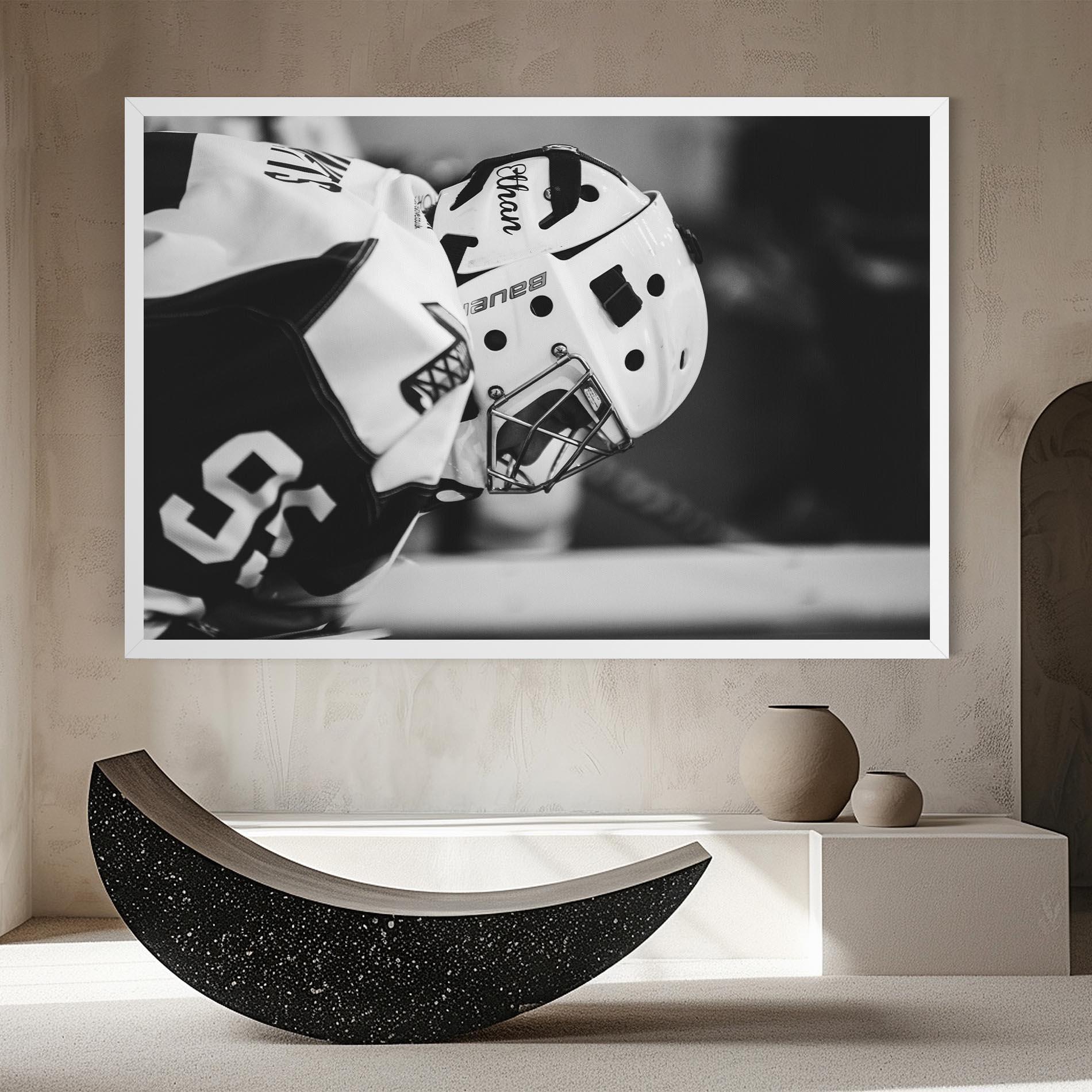 Tablou Canvas Black White Hockey mockup 8