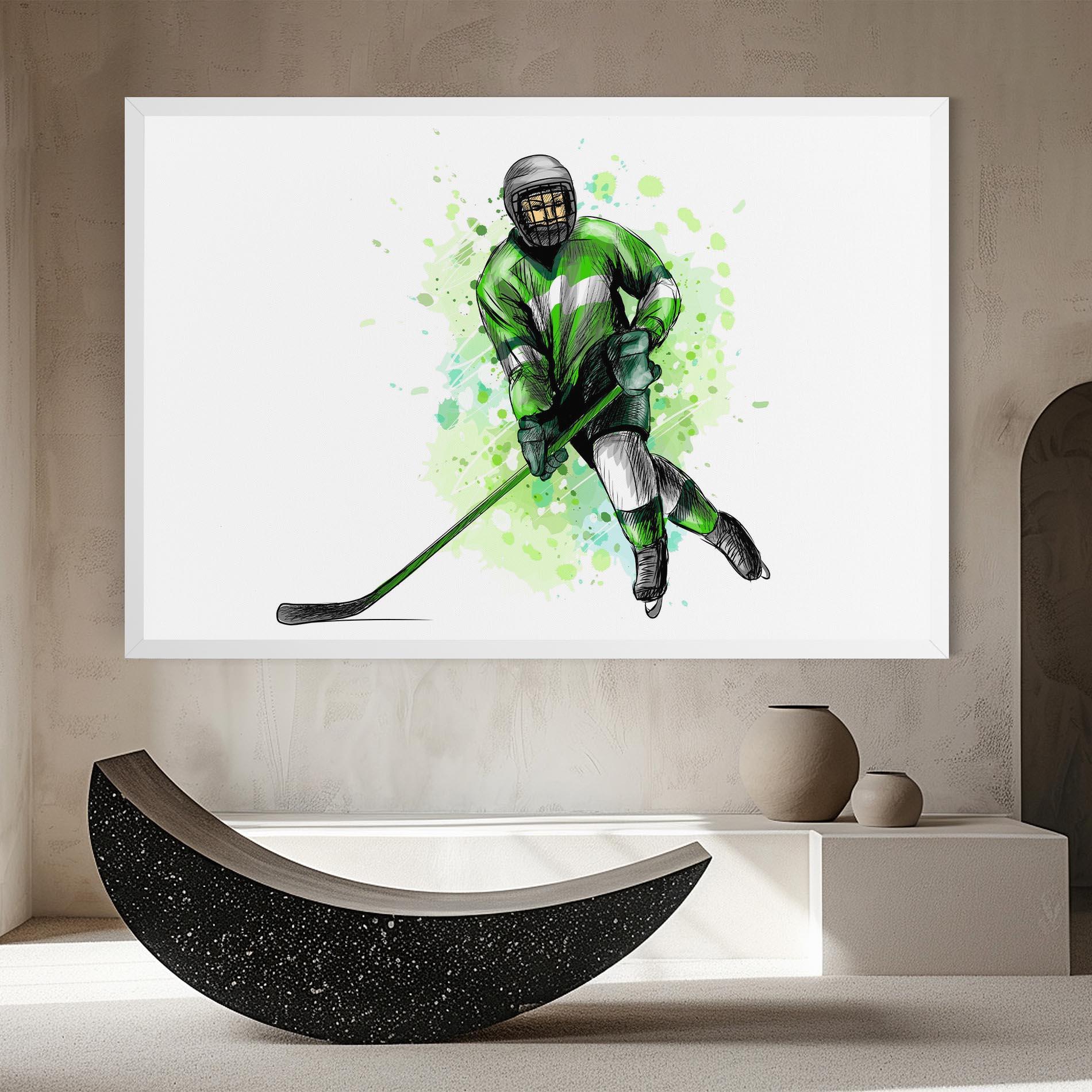 Tablou Canvas Green Hockey mockup 8