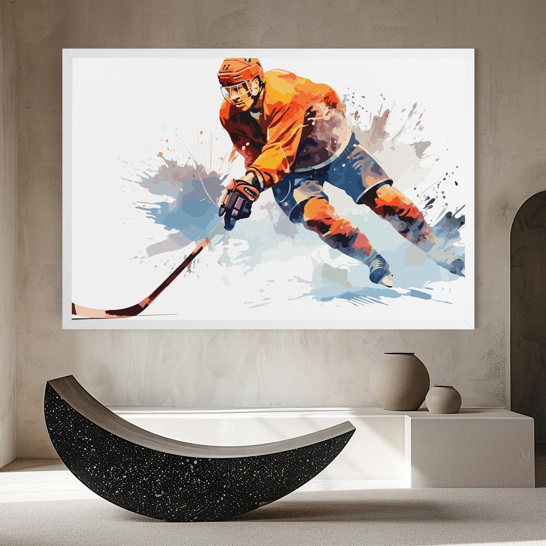 Tablou Canvas Orange Hockey mockup 8