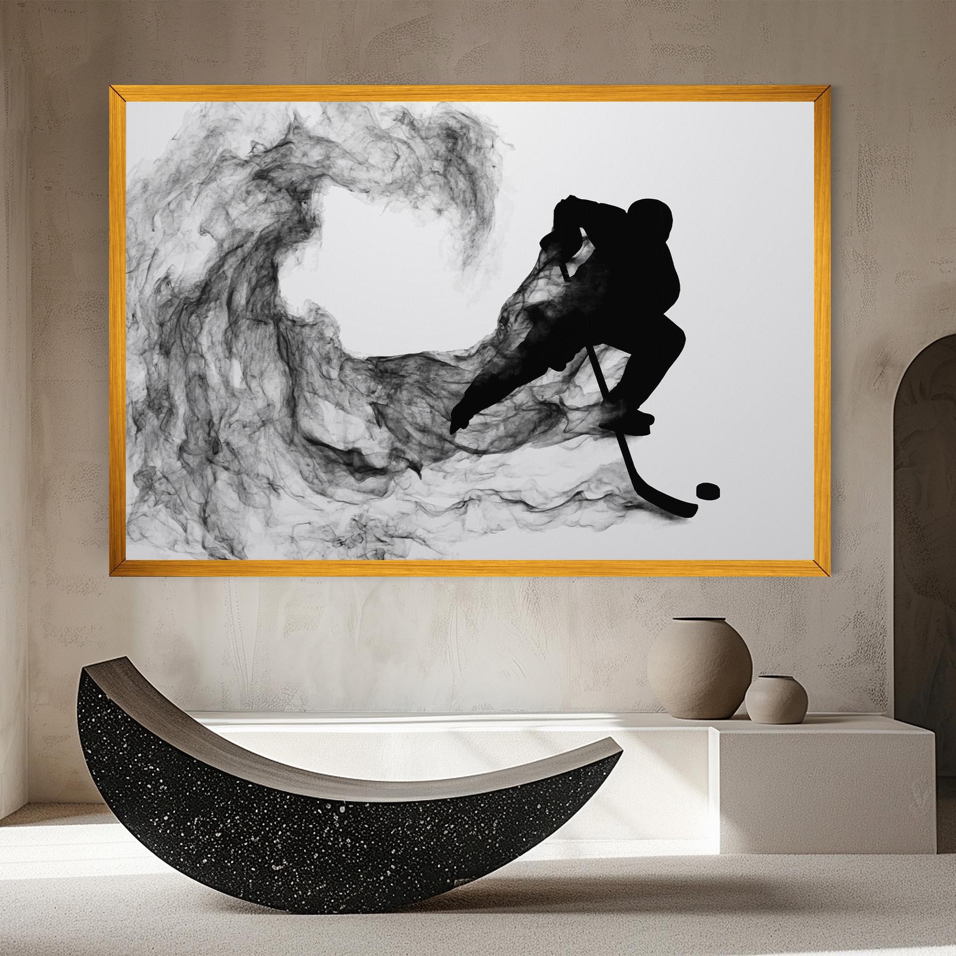 Tablou Canvas Black Smoke Hockey mockup 8