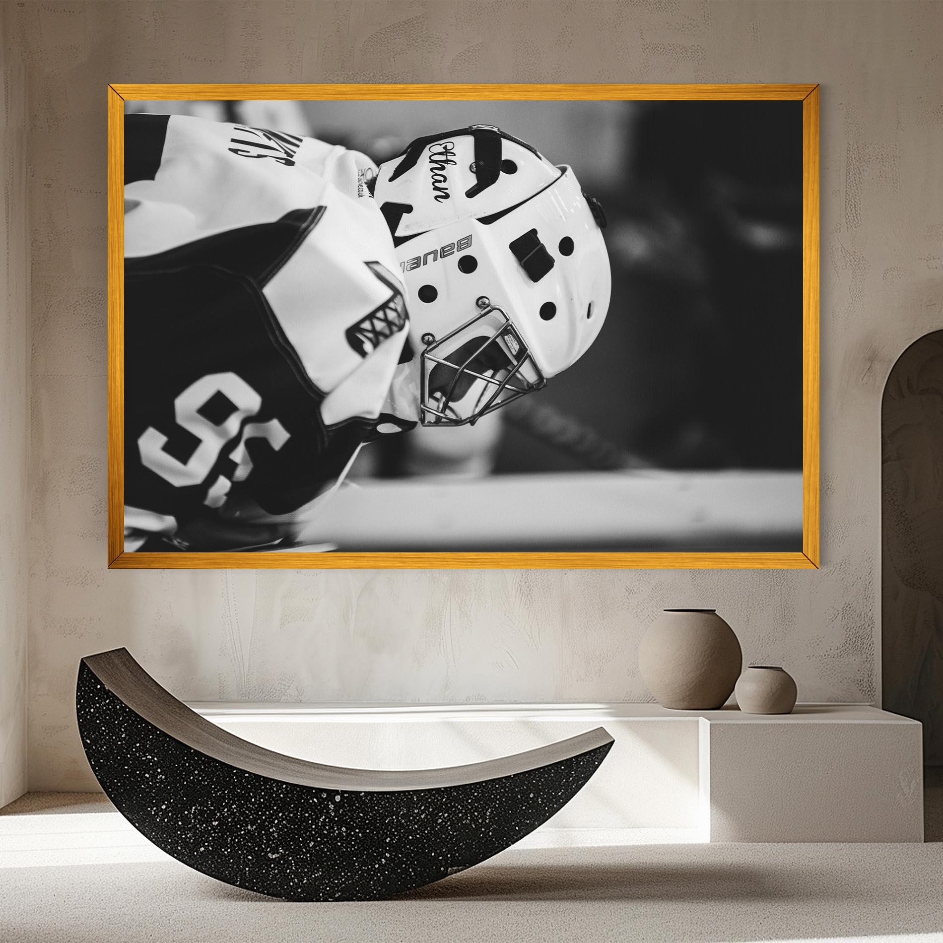 Tablou Canvas Black White Hockey mockup 8