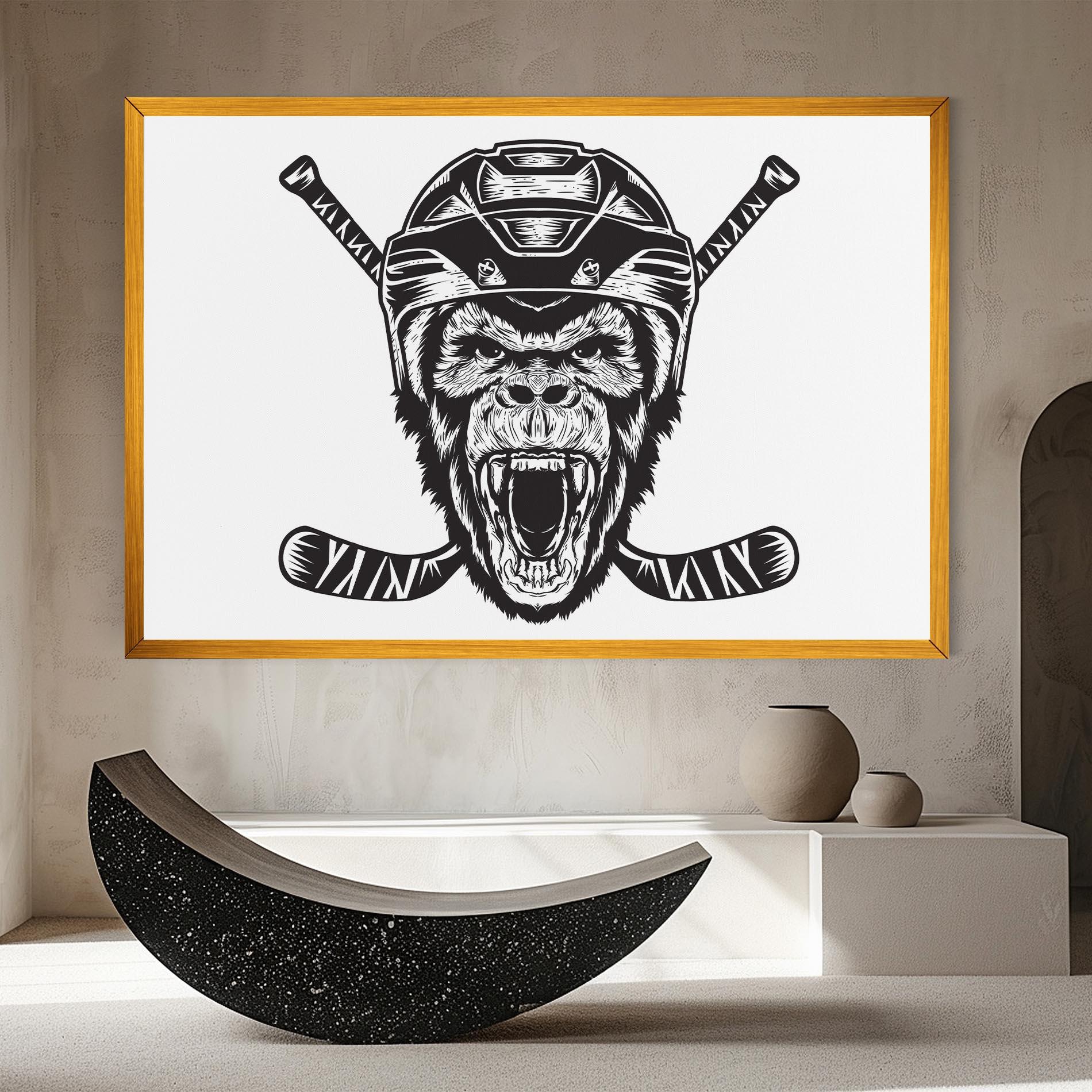 Tablou Canvas Monkey Hockey mockup 8
