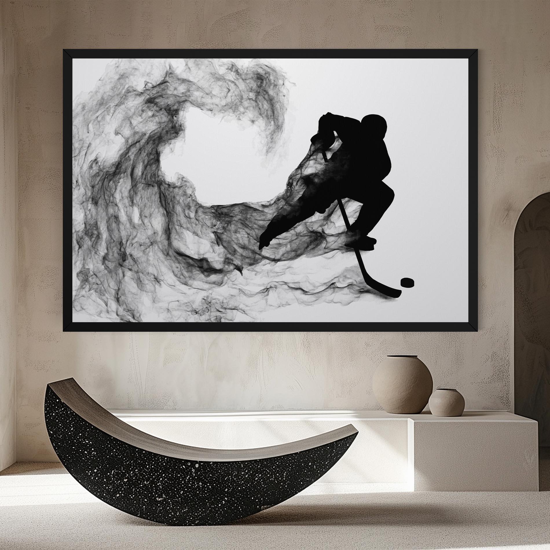 Tablou Canvas Black Smoke Hockey mockup 8