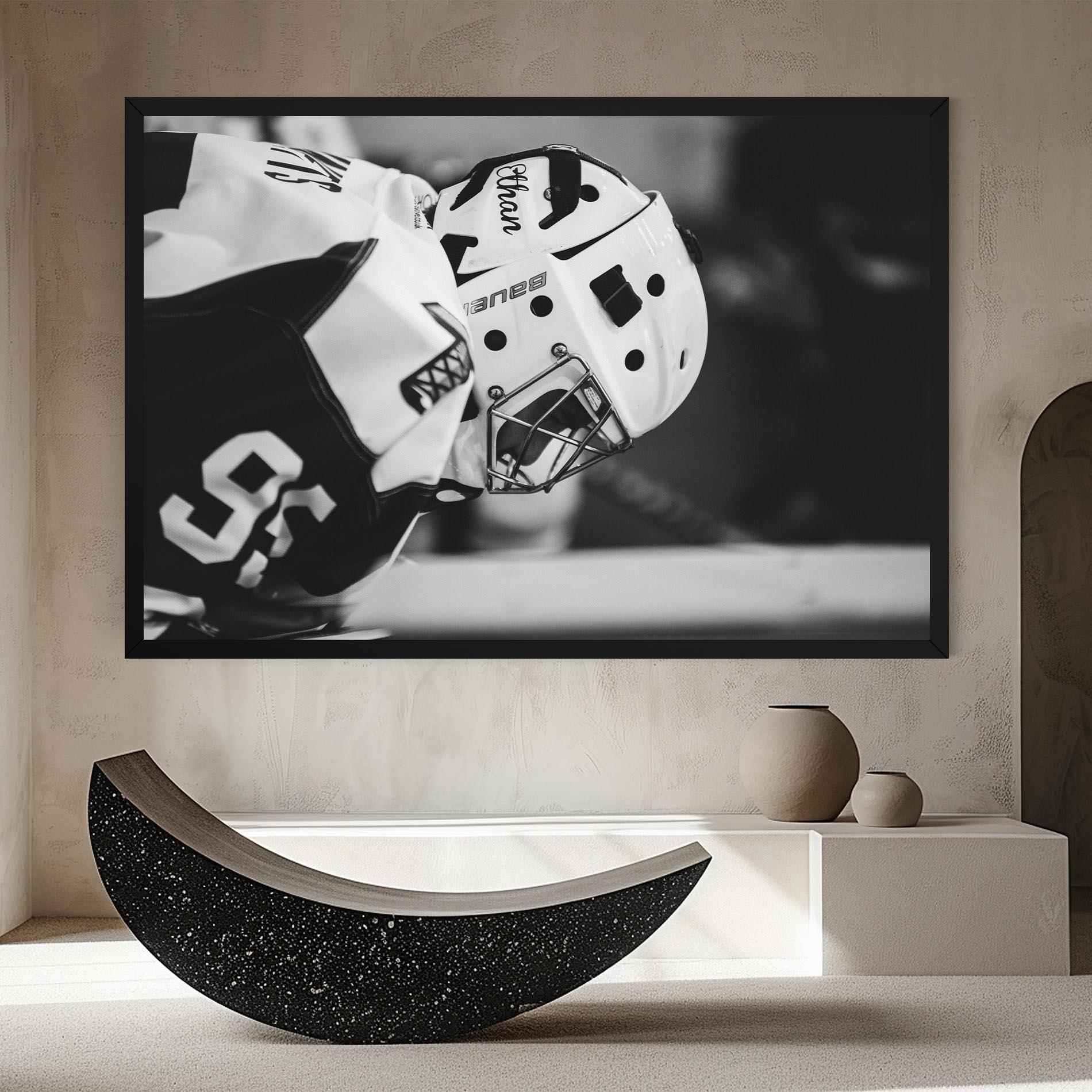 Tablou Canvas Black White Hockey mockup 8