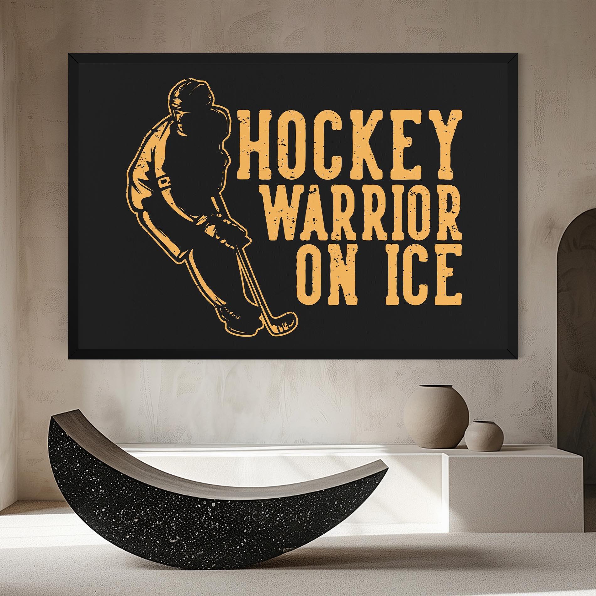 Tablou Canvas Hockey Worrior mockup 8