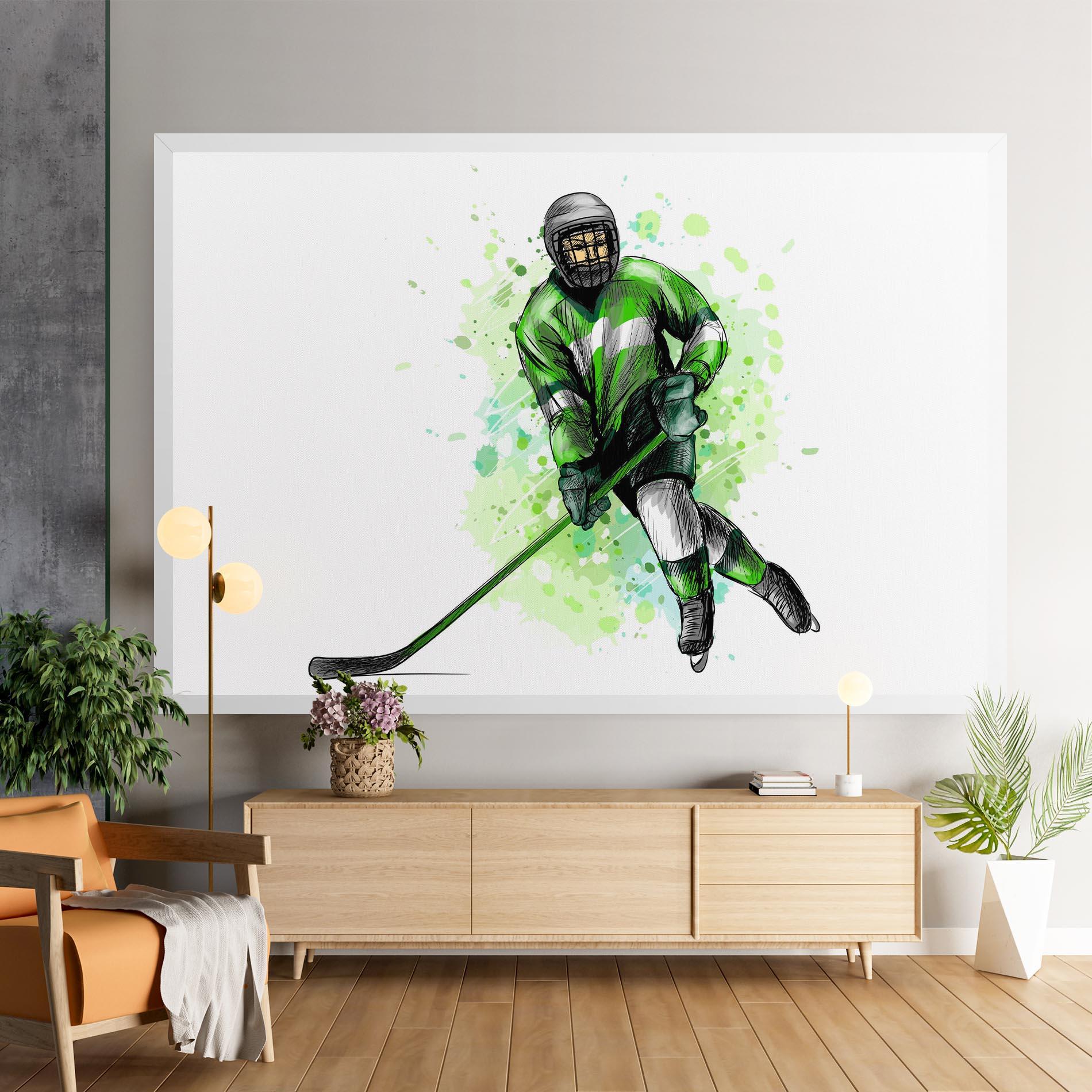 Tablou Canvas Green Hockey mockup 9