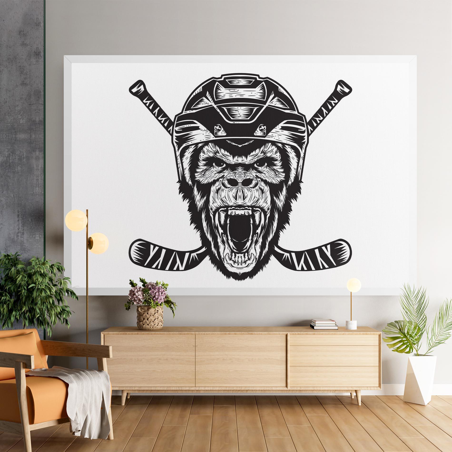 Tablou Canvas Monkey Hockey mockup 9