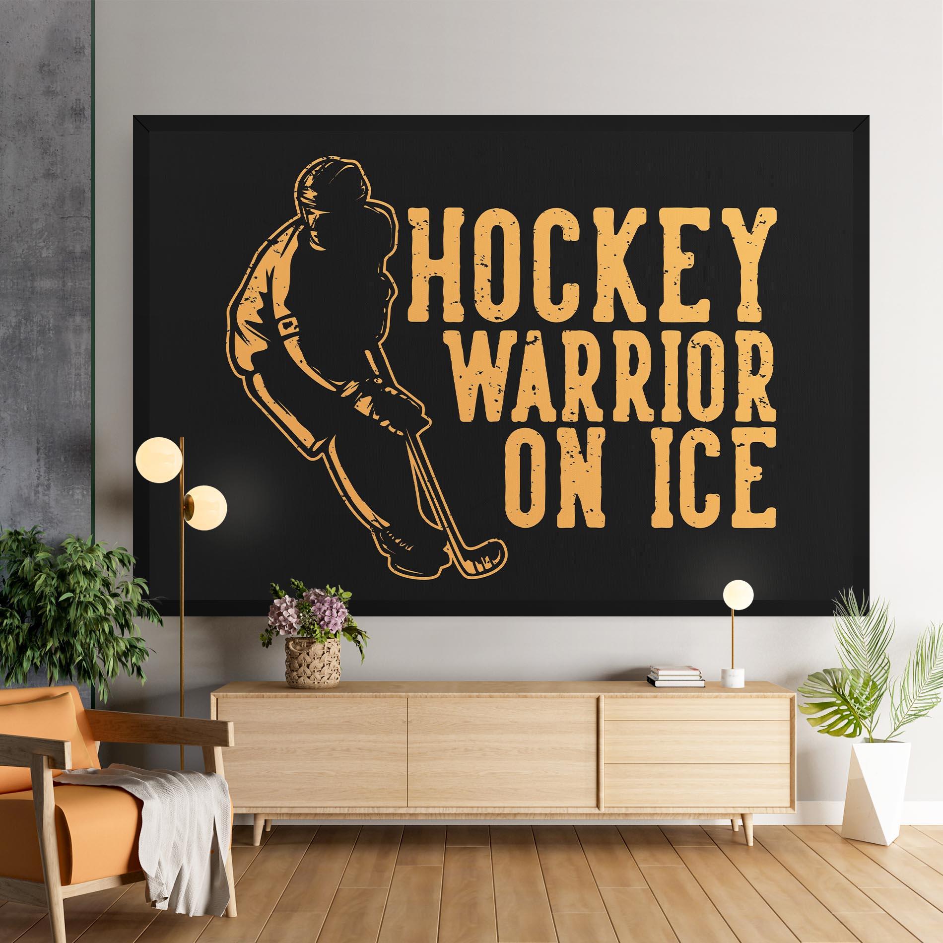 Tablou Canvas Hockey Worrior mockup 9