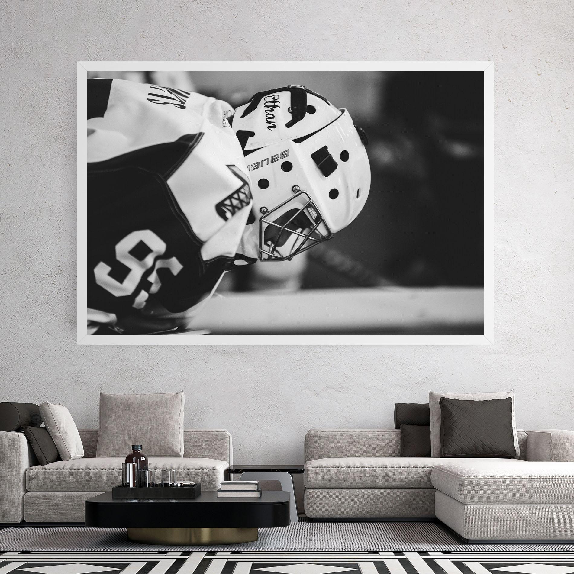 Tablou Canvas Black White Hockey mockup 2