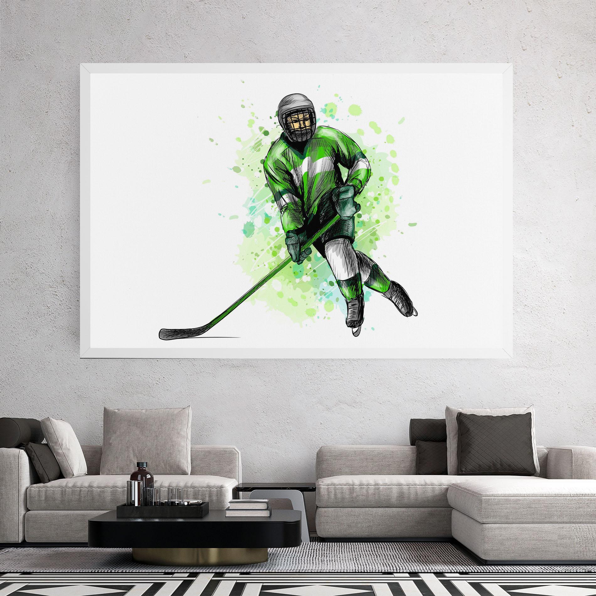 Tablou Canvas Green Hockey mockup 2