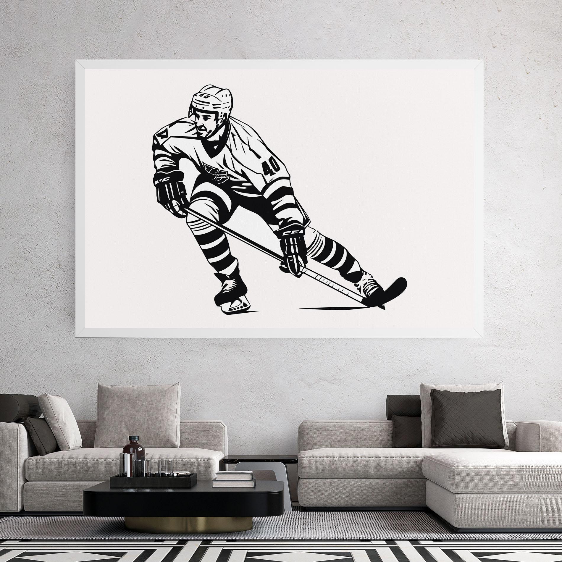 Tablou Canvas Hockey Player mockup 2