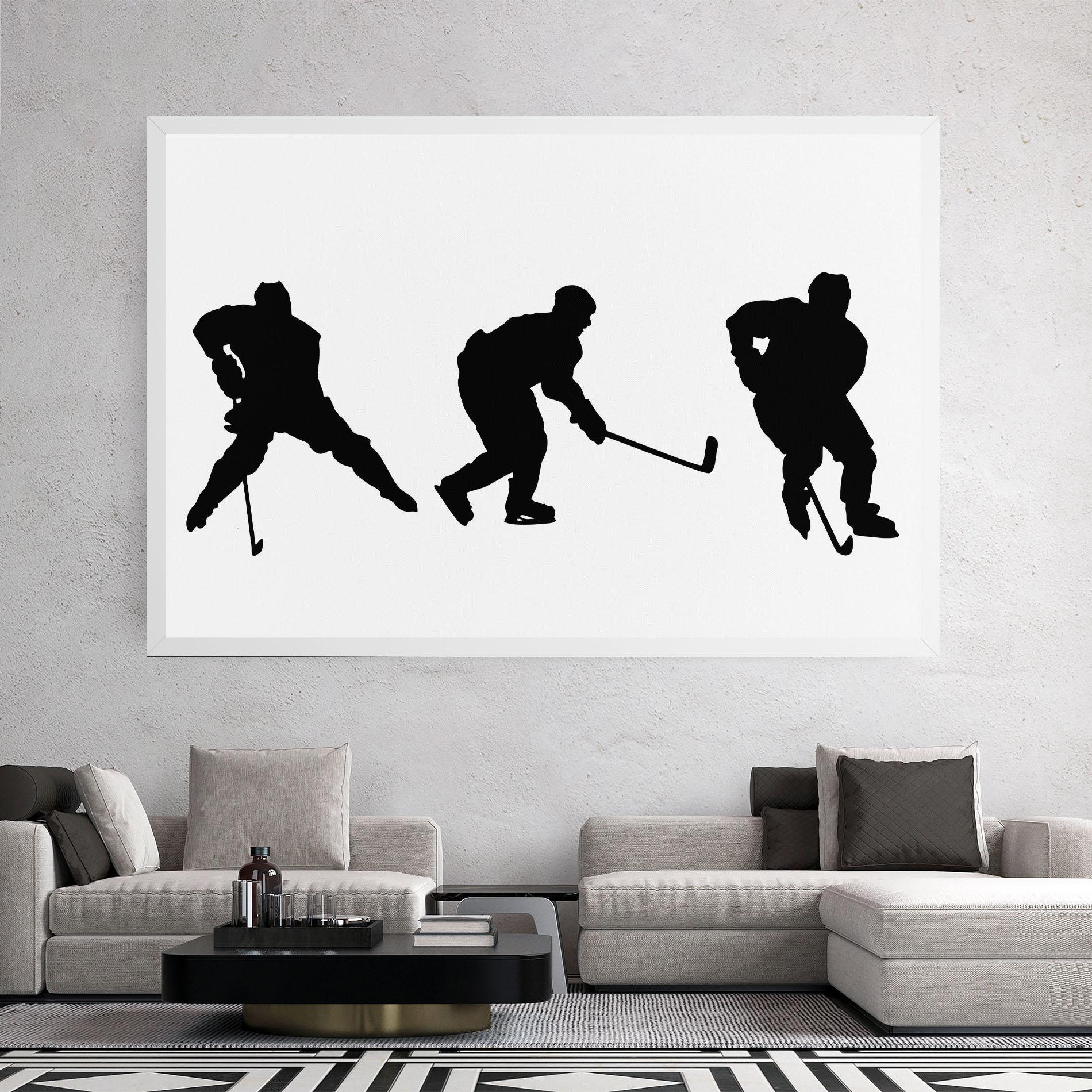 Tablou Canvas Hockey Pose mockup 2