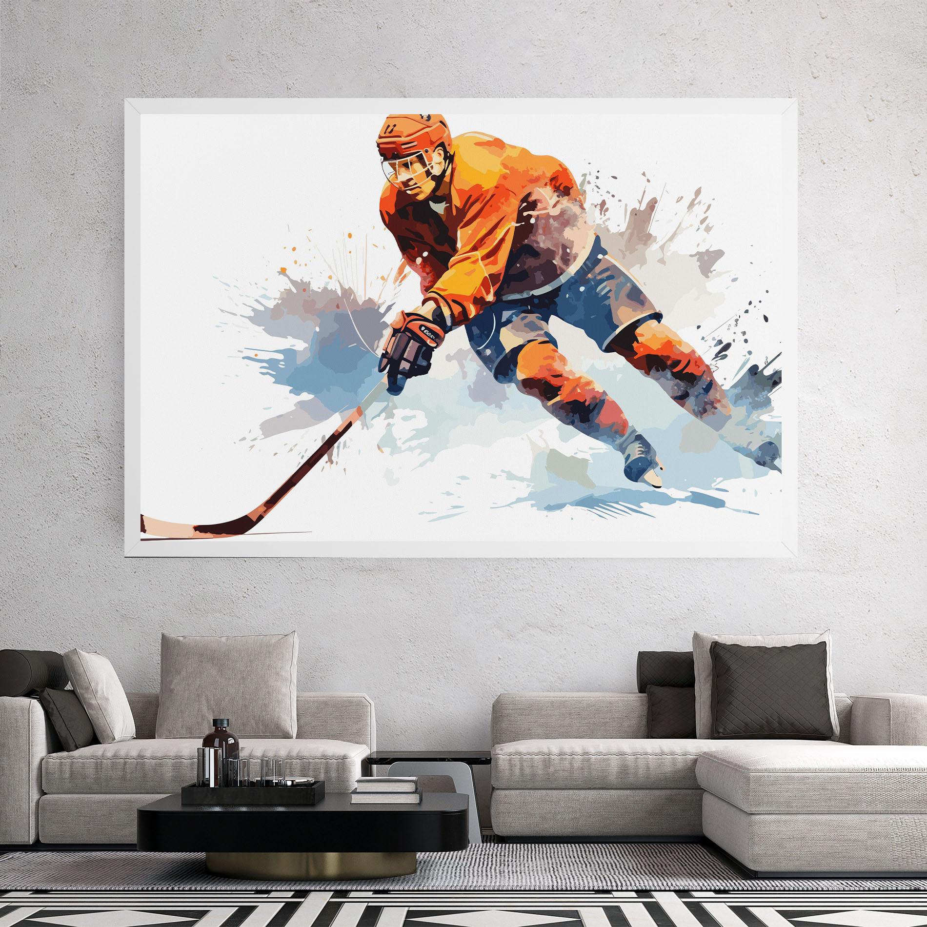 Tablou Canvas Orange Hockey mockup 2
