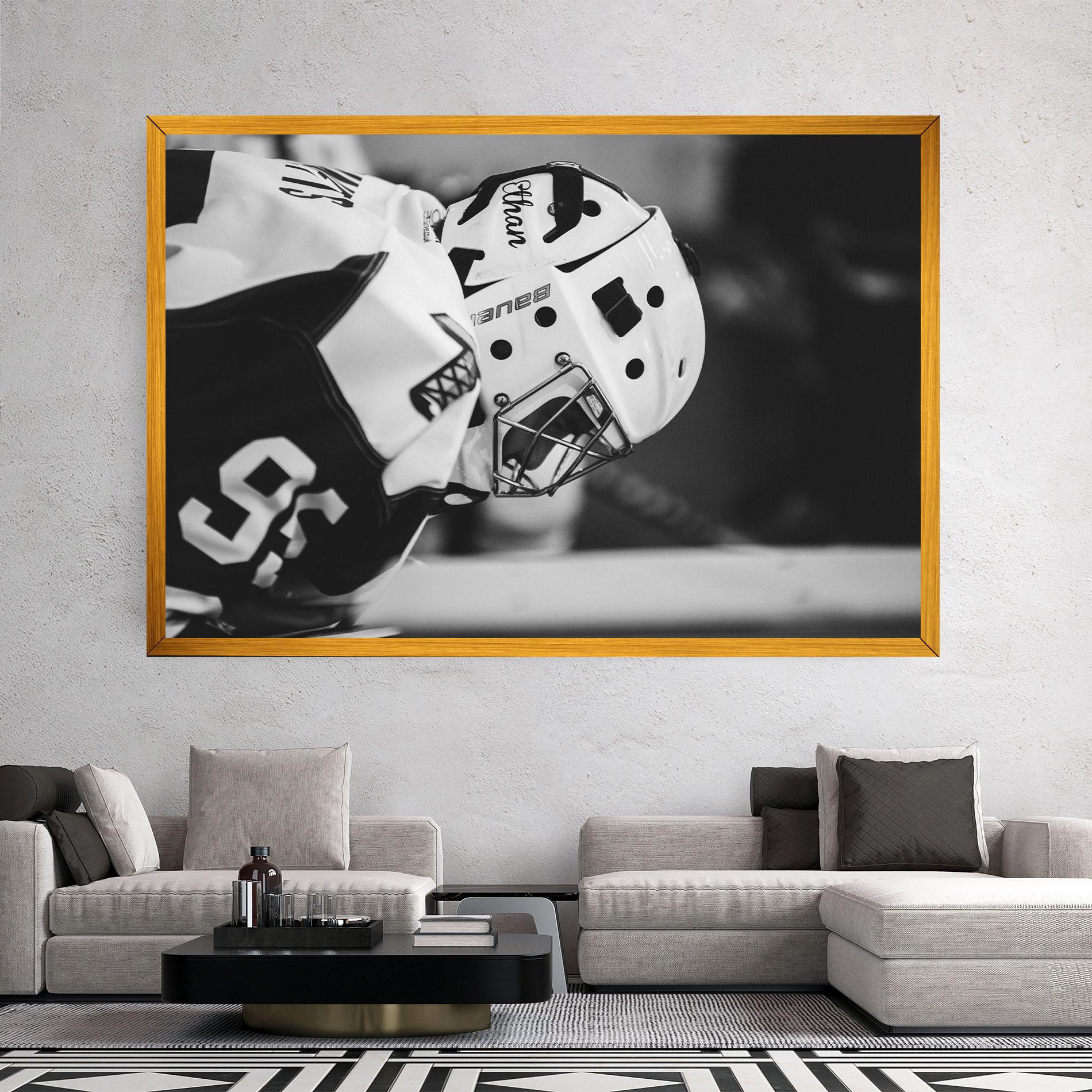 Tablou Canvas Black White Hockey mockup 2