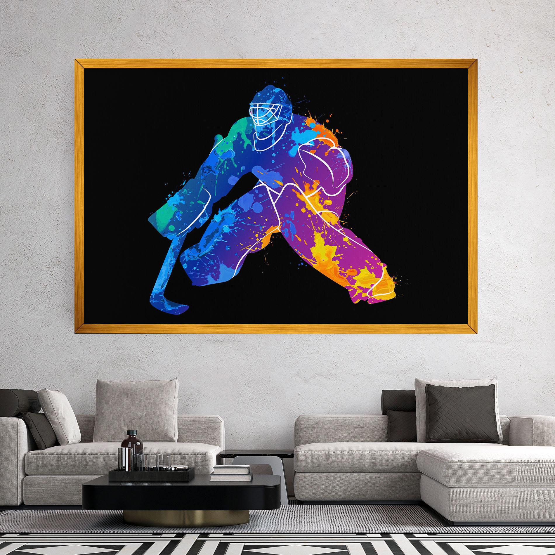 Tablou Canvas Blue Purple Hockey mockup 2