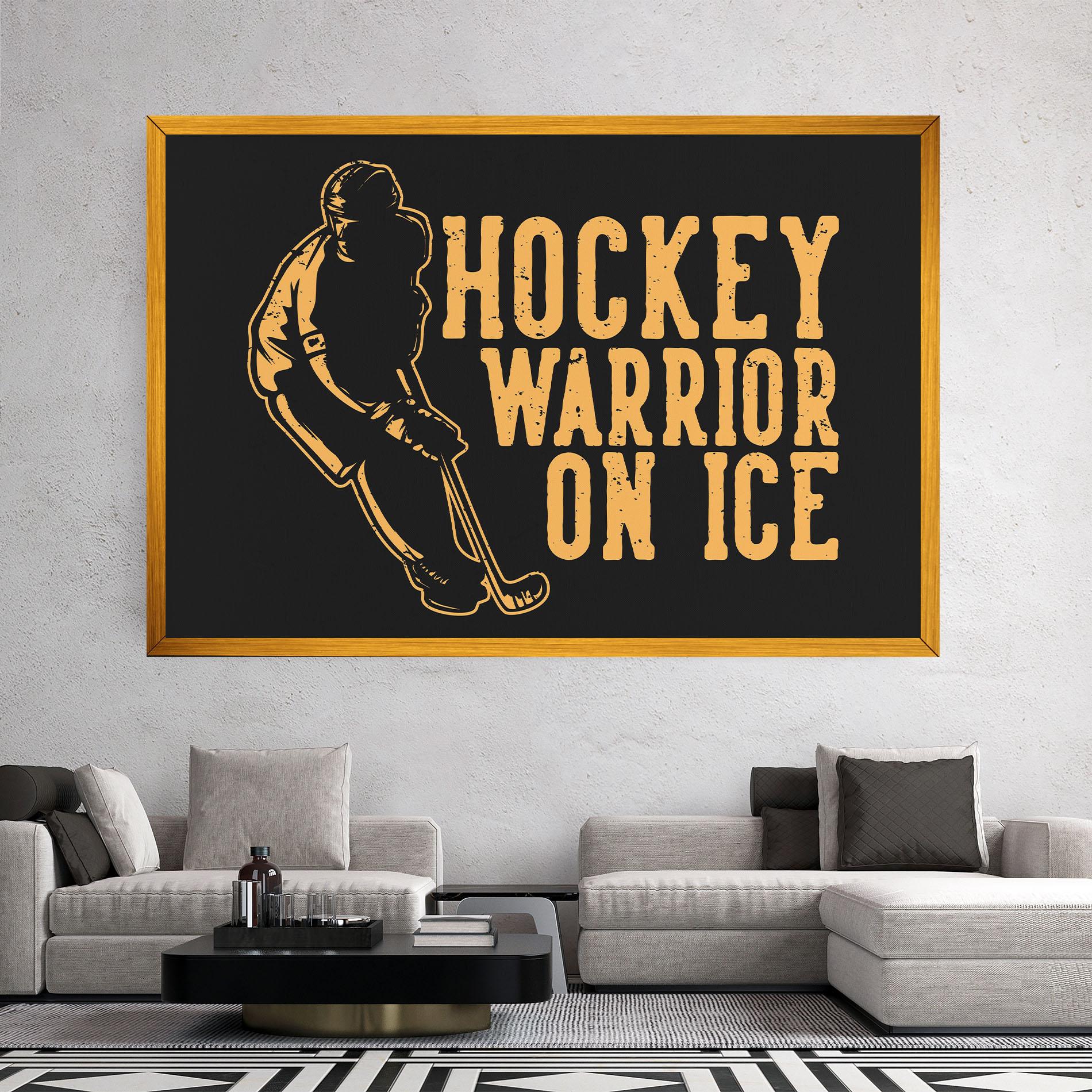 Tablou Canvas Hockey Worrior mockup 2