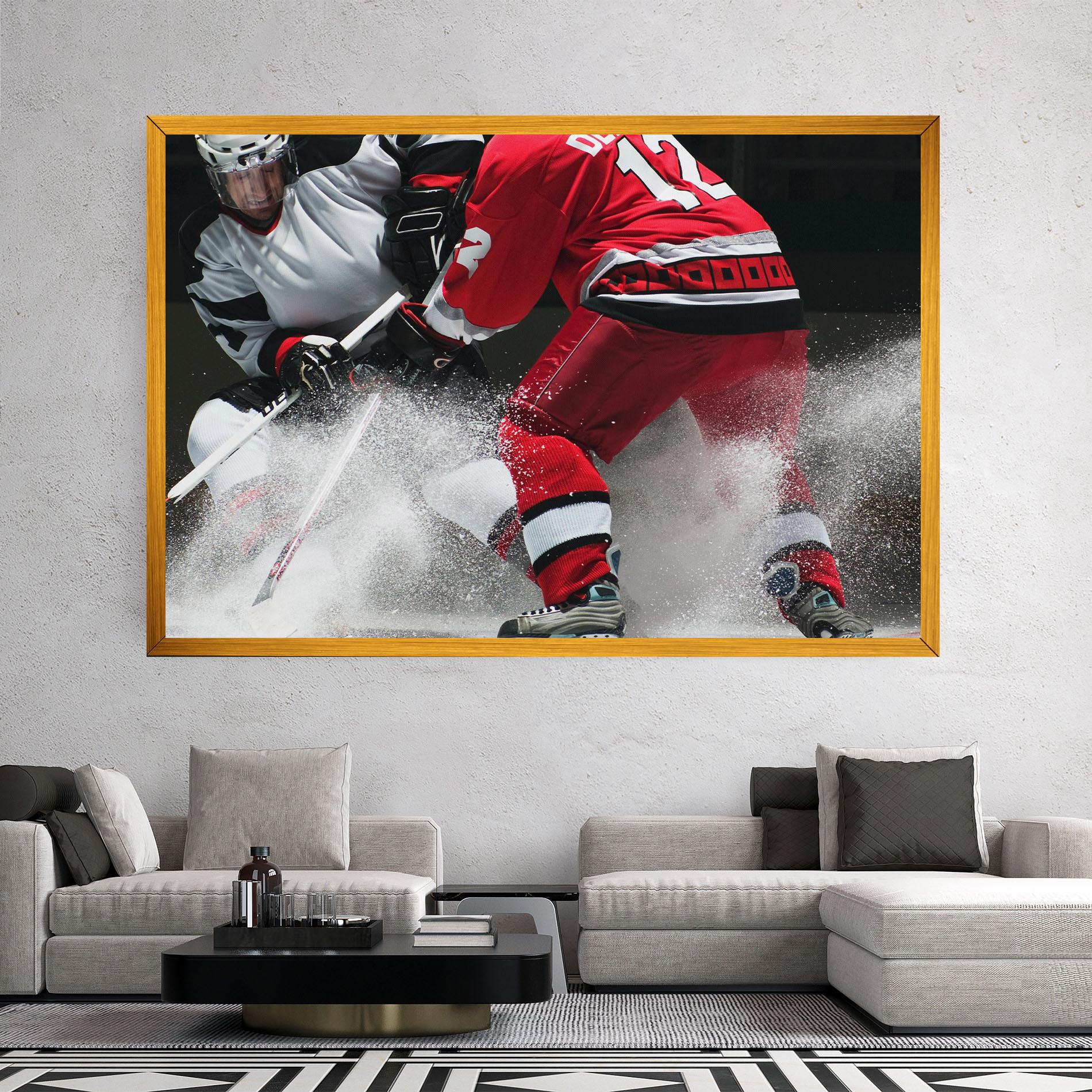 Tablou Canvas Red Hokey Player mockup 2