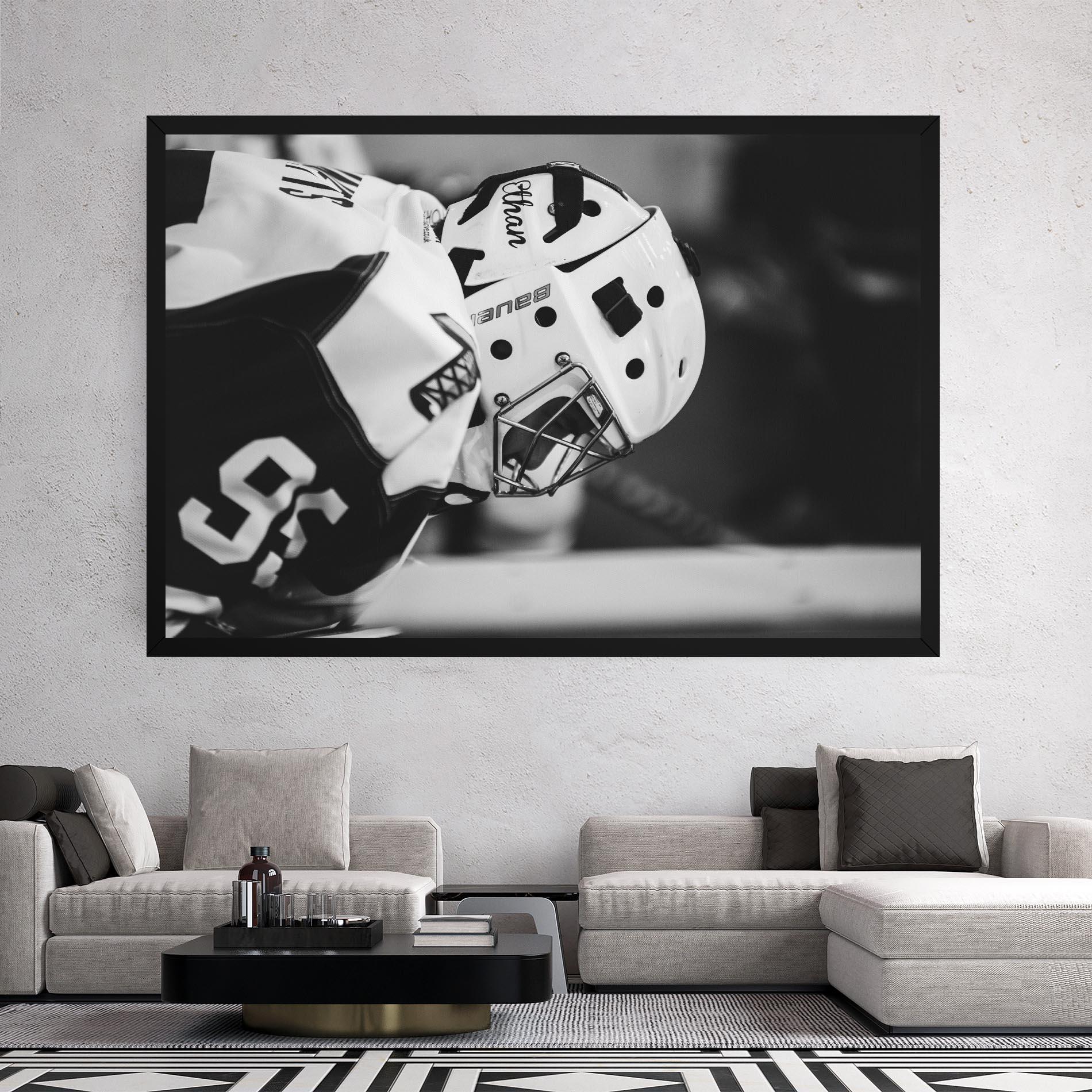 Tablou Canvas Black White Hockey mockup 2