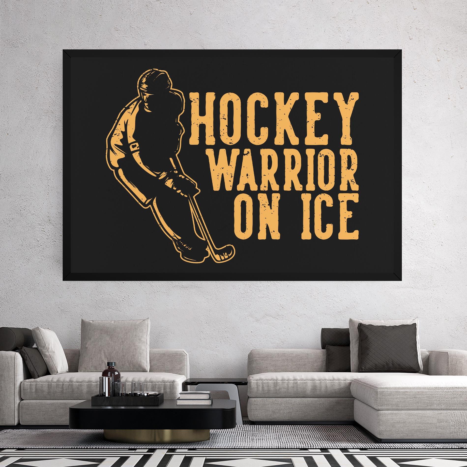 Tablou Canvas Hockey Worrior mockup 2