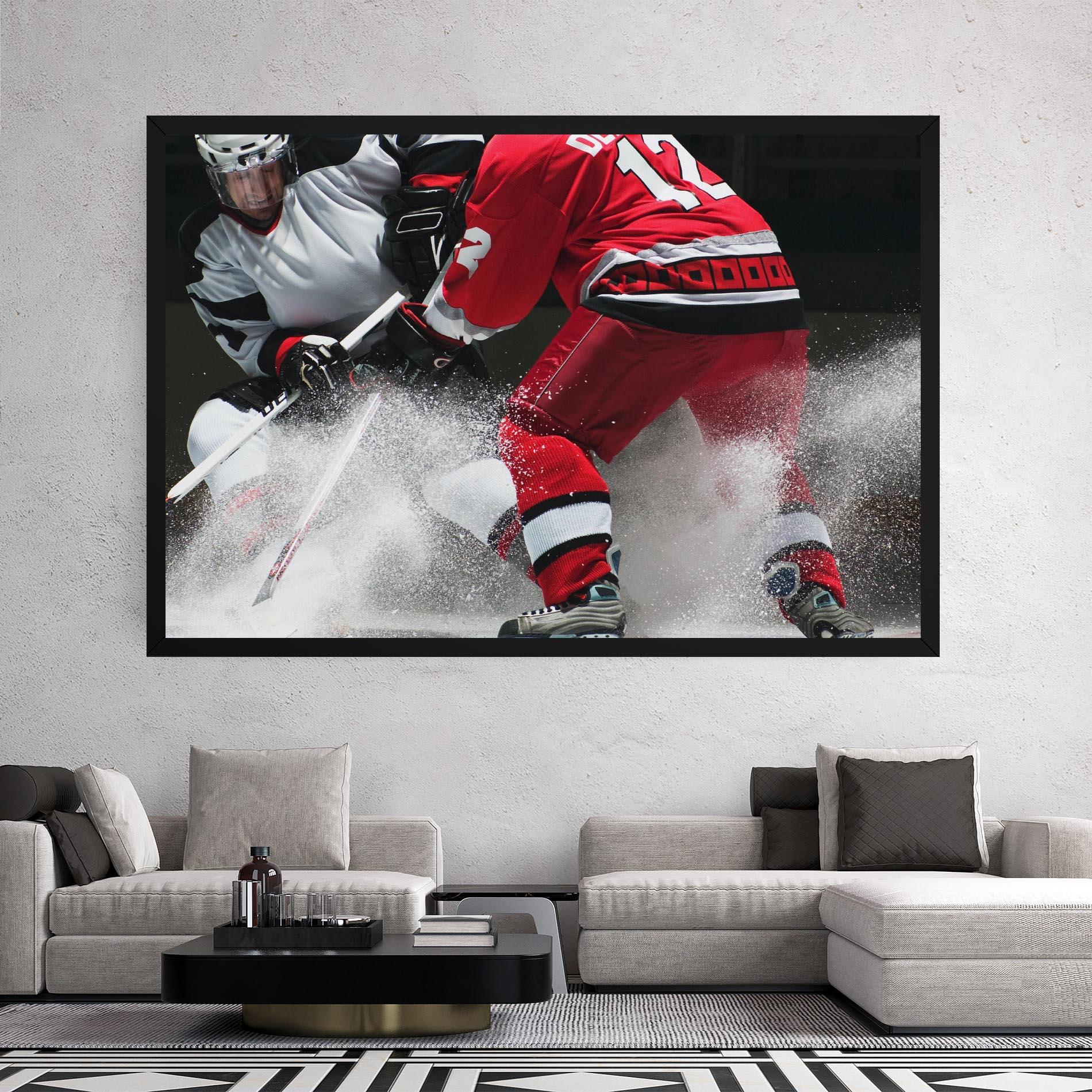 Tablou Canvas Red Hokey Player mockup 2