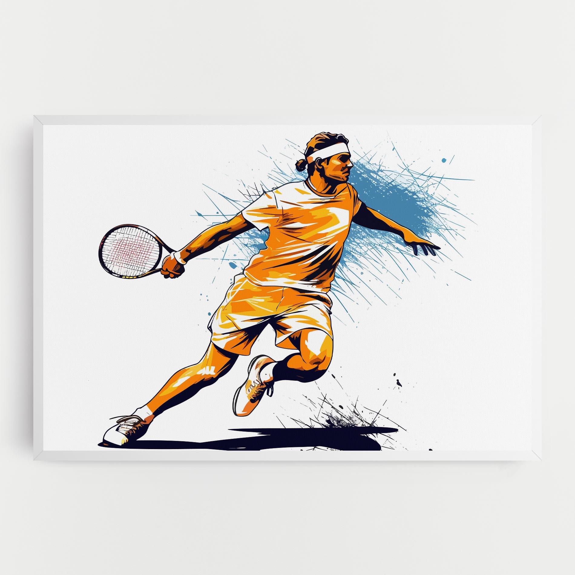 Tablou Canvas Orange Blue Tennis mockup 0