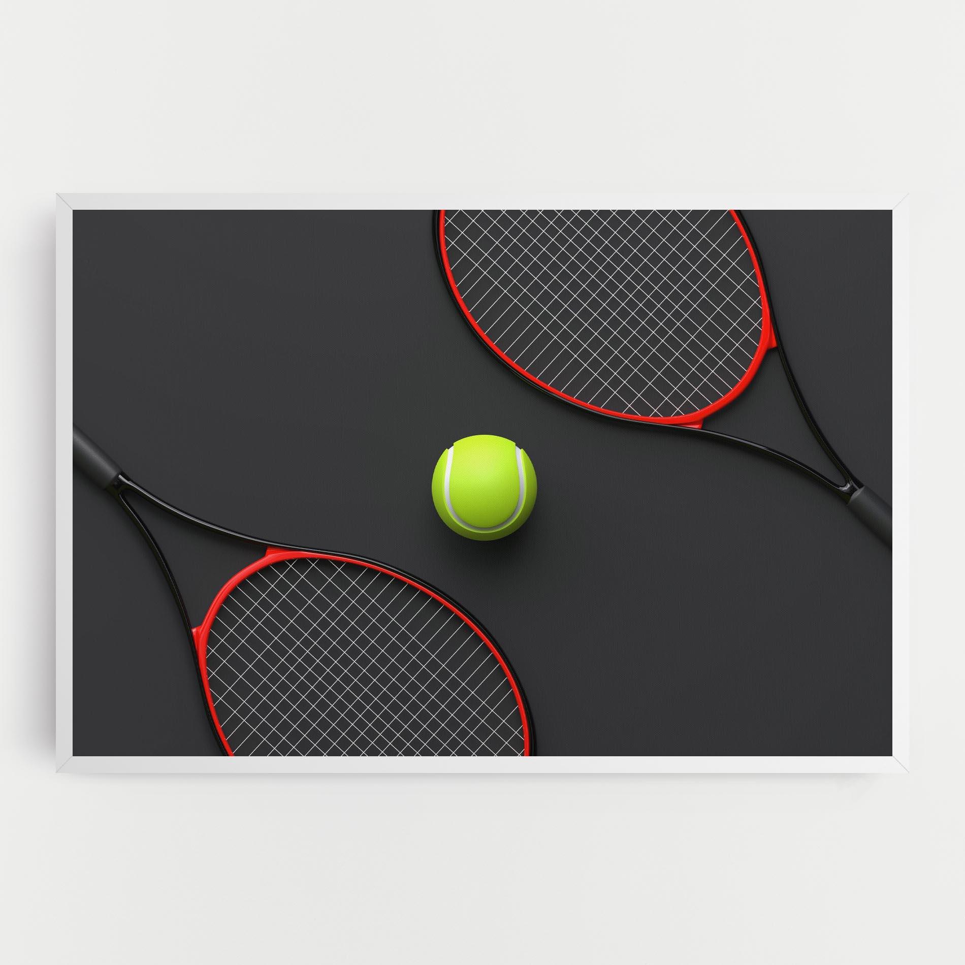 Tablou Canvas Red Tennis Rackets mockup 0