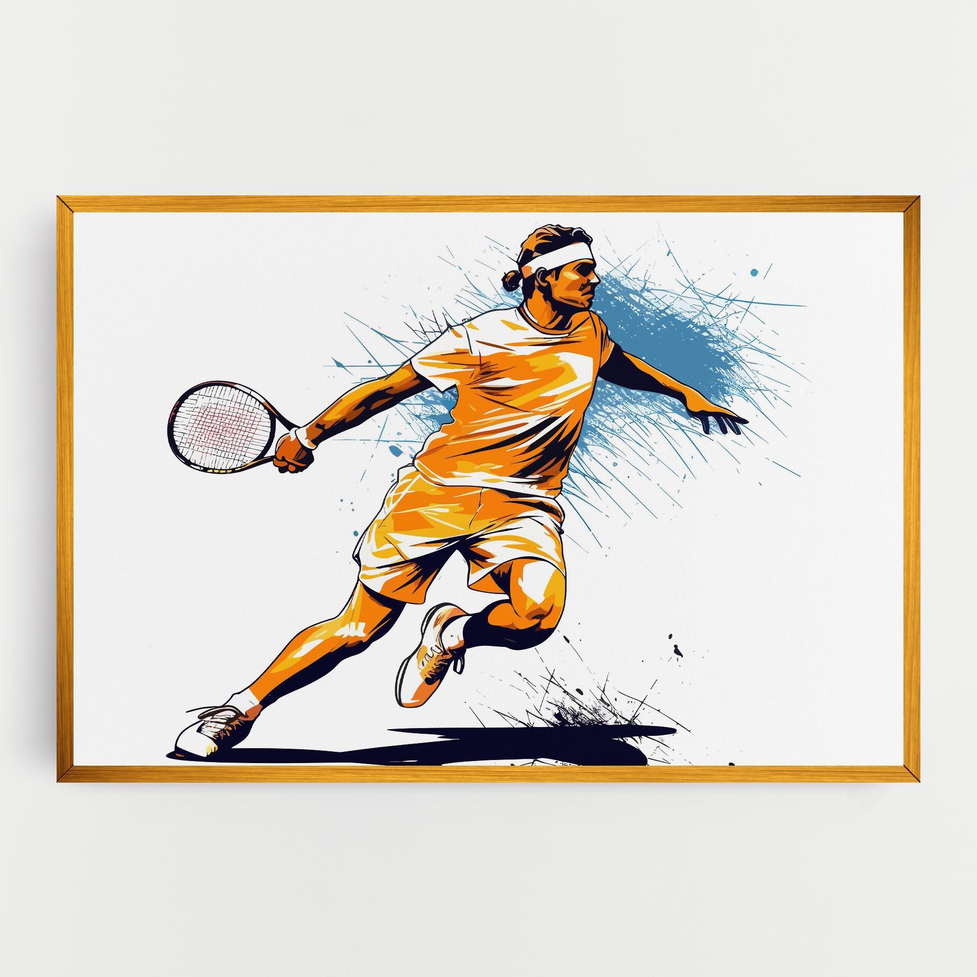 Tablou Canvas Orange Blue Tennis mockup 0