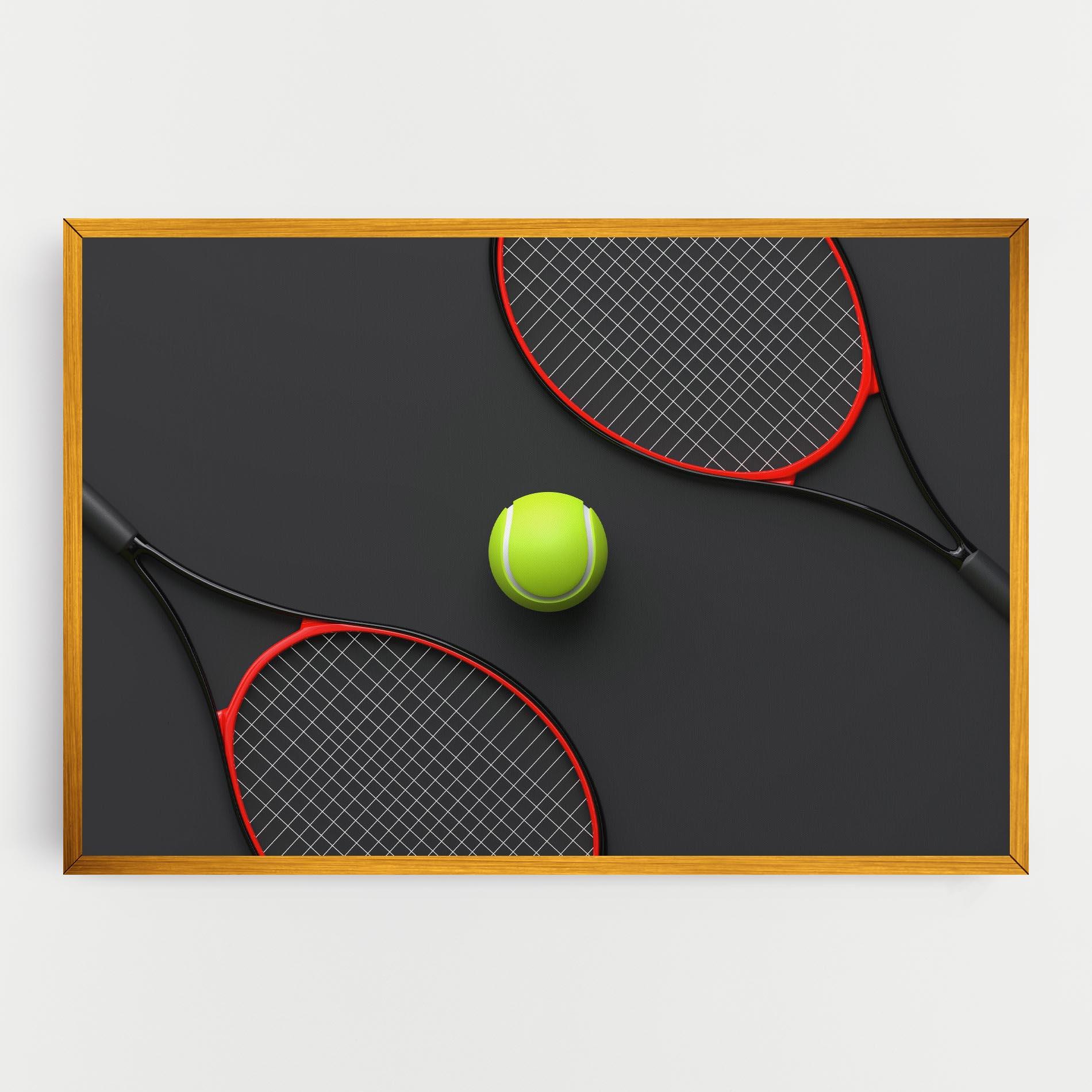 Tablou Canvas Red Tennis Rackets mockup 0