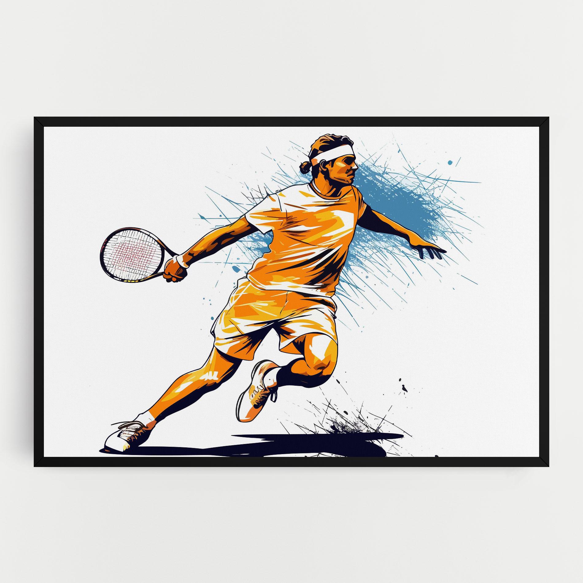 Tablou Canvas Orange Blue Tennis mockup 0